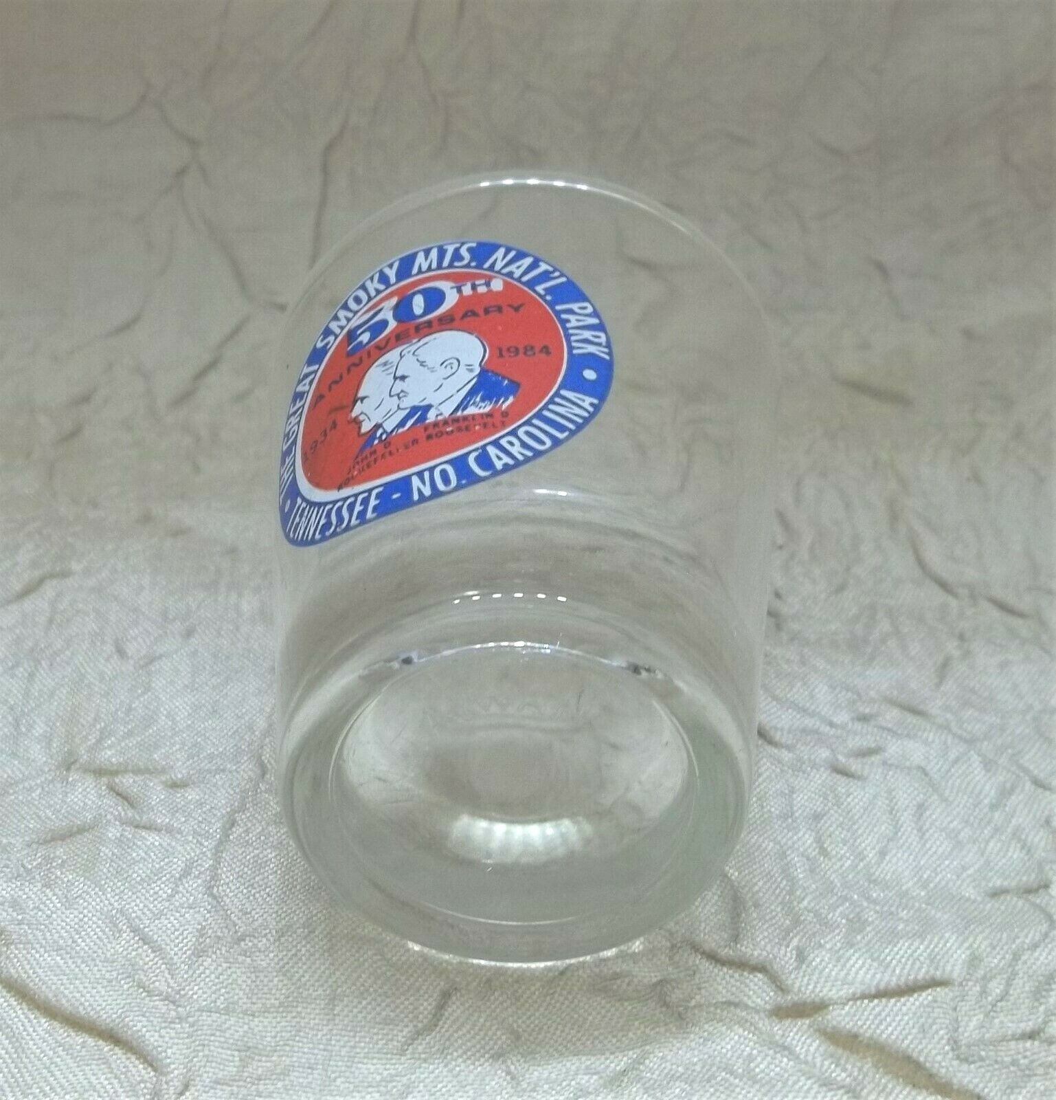 The Great Smoky Mountains National Park 50th Anniversary Vintage Shot Glass 1984