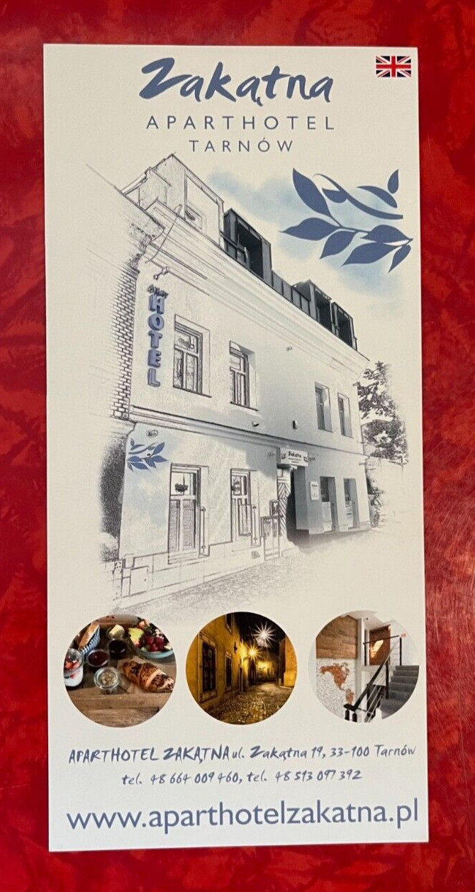 ZAKATNA APARTHOTEL – TARNOW, POLAND PAMPHLET – ENGLISH