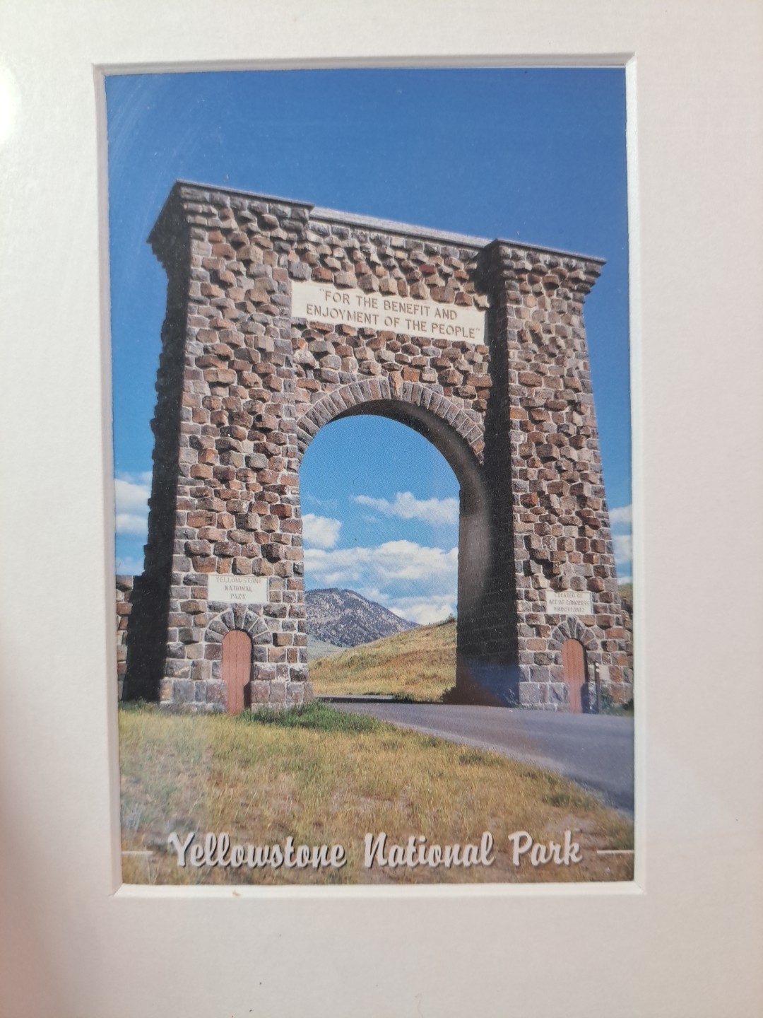3 Framed Souvenir Prints Or Postcards Of Yellowstone National & Grand Teton Park