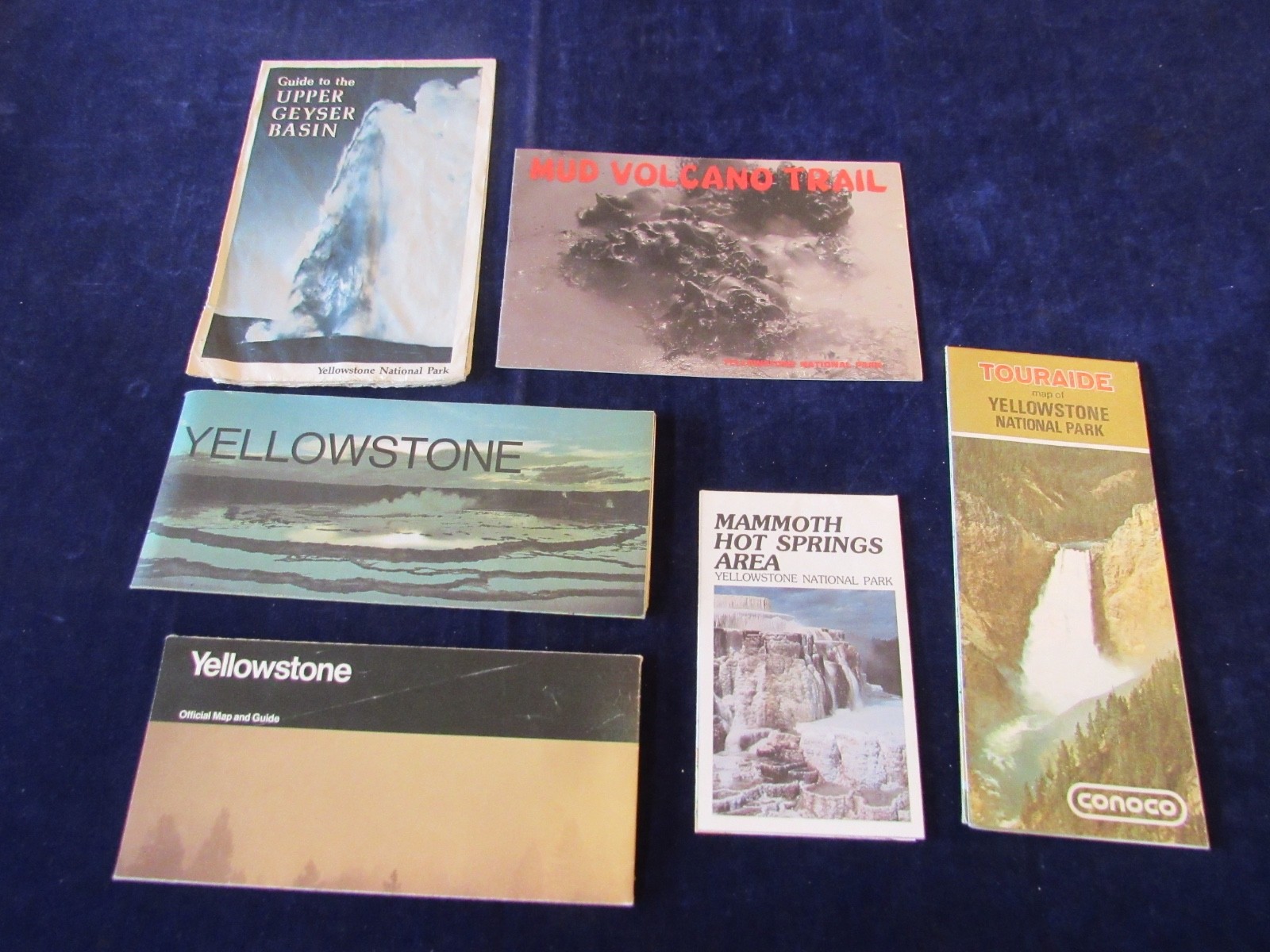 Vintage 1978 + 87 +?? Yellowstone National Park Map & Brochure Lot of 6 C551