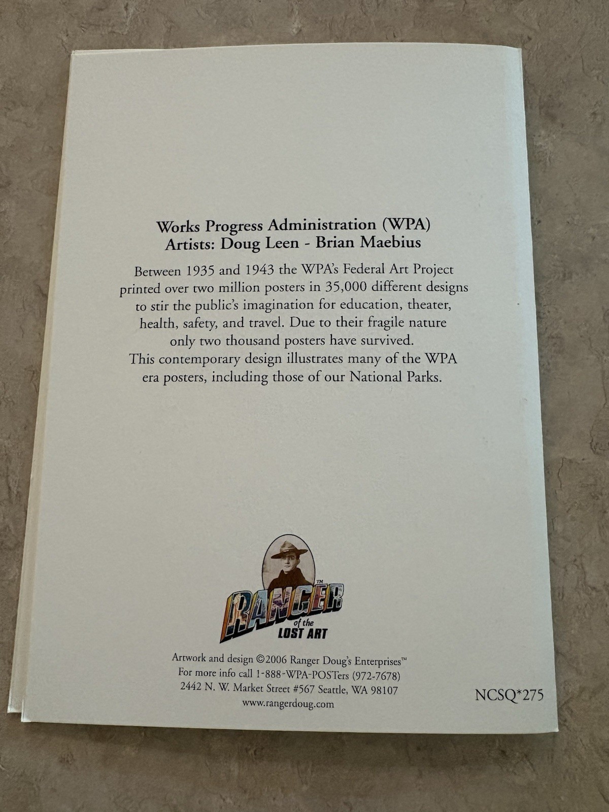 Sequoia National Park Stationary 2006 The Ranger Of The Lost Art