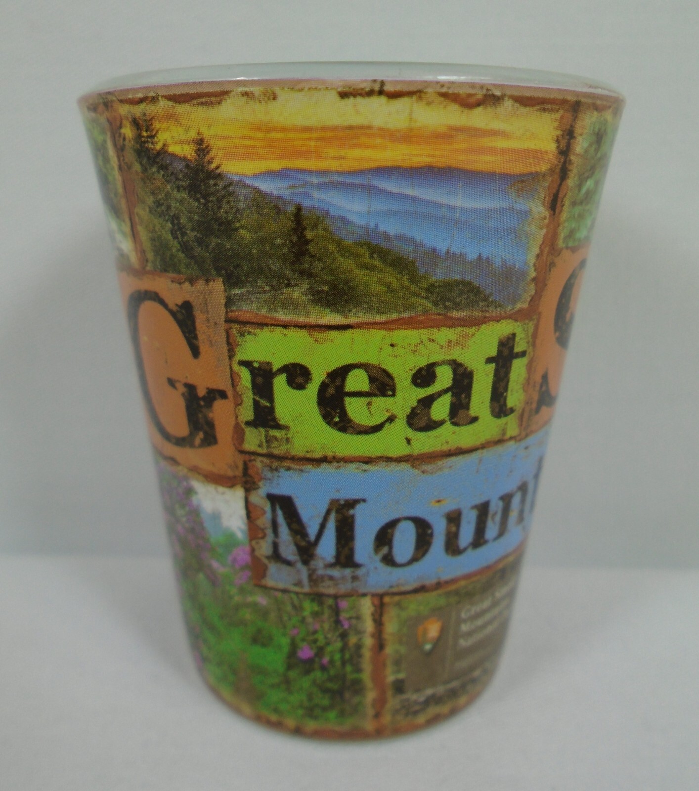 Great Smoky Mountains Every Season Souvenir Shot Glass Gatlinburg Pigeon Forge