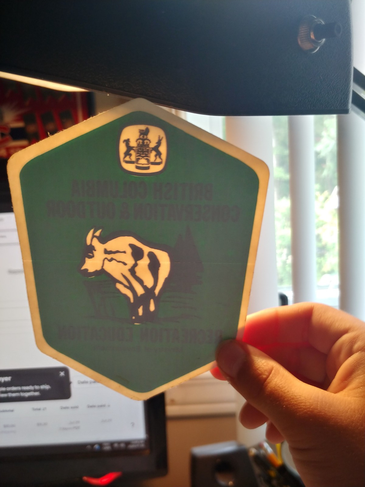 ( BC BRITISH COLUMBIA FISHING HUNTING WILDLIFE RANGER EDUCATION STICKER DECAL )