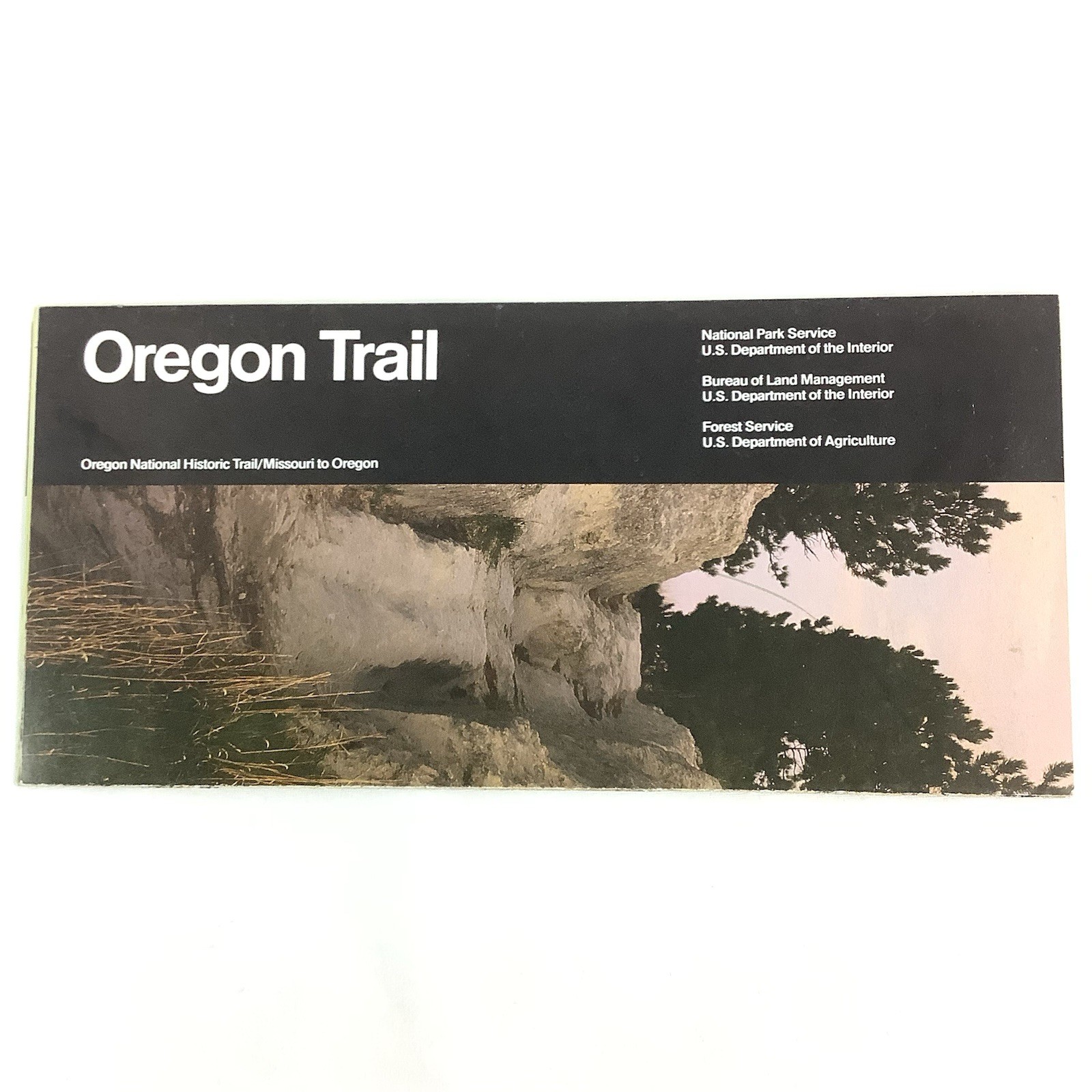 Oregon Trail National Historic Trail Map & Tourist Guide 1985 Covered Wagons