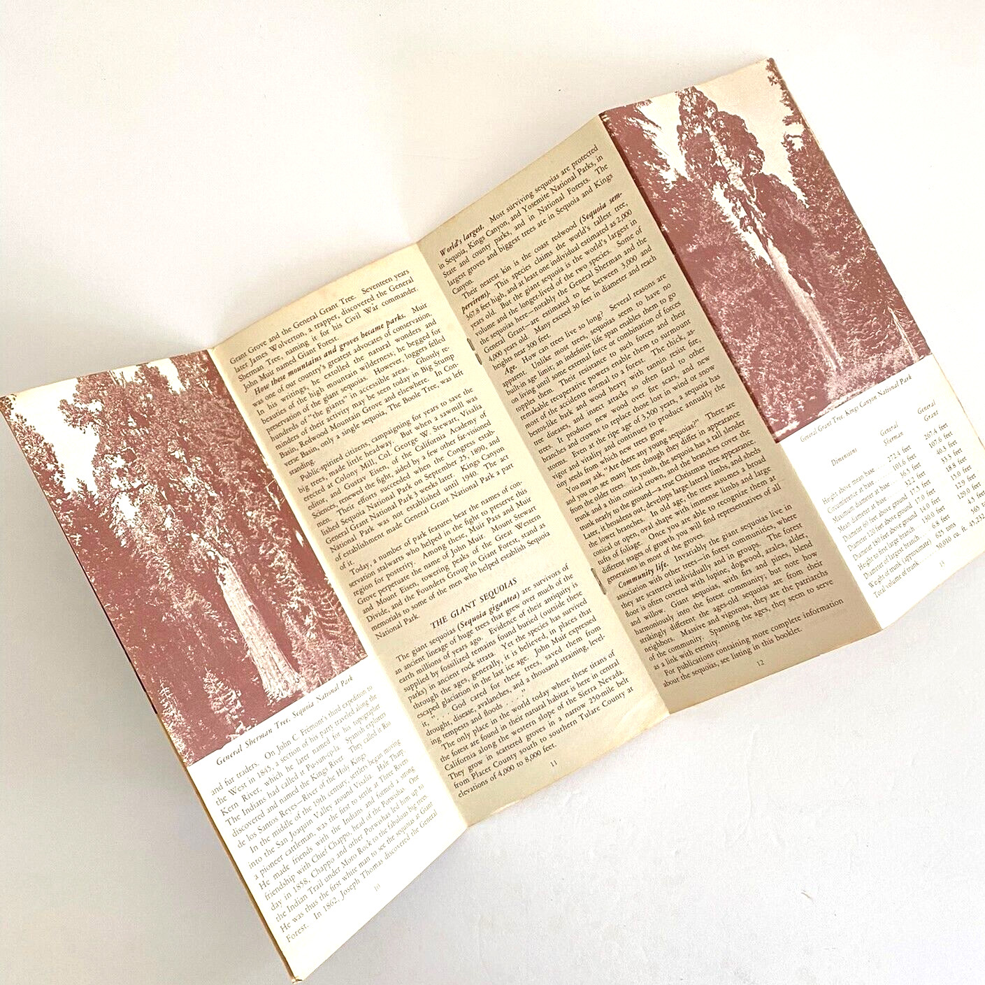 Sequoia Kings Canyon Guide Brochure Booklet Park Info Hiking 1966 Vintage