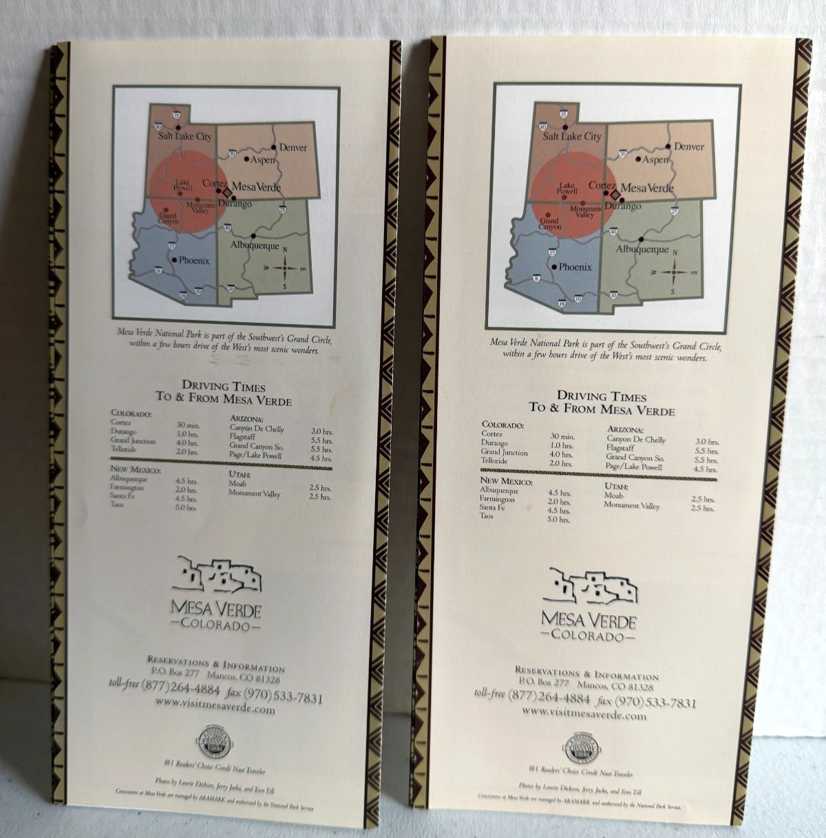 Vintage Mesa Verde National Park SW Colorado Brochure Guide x 2!