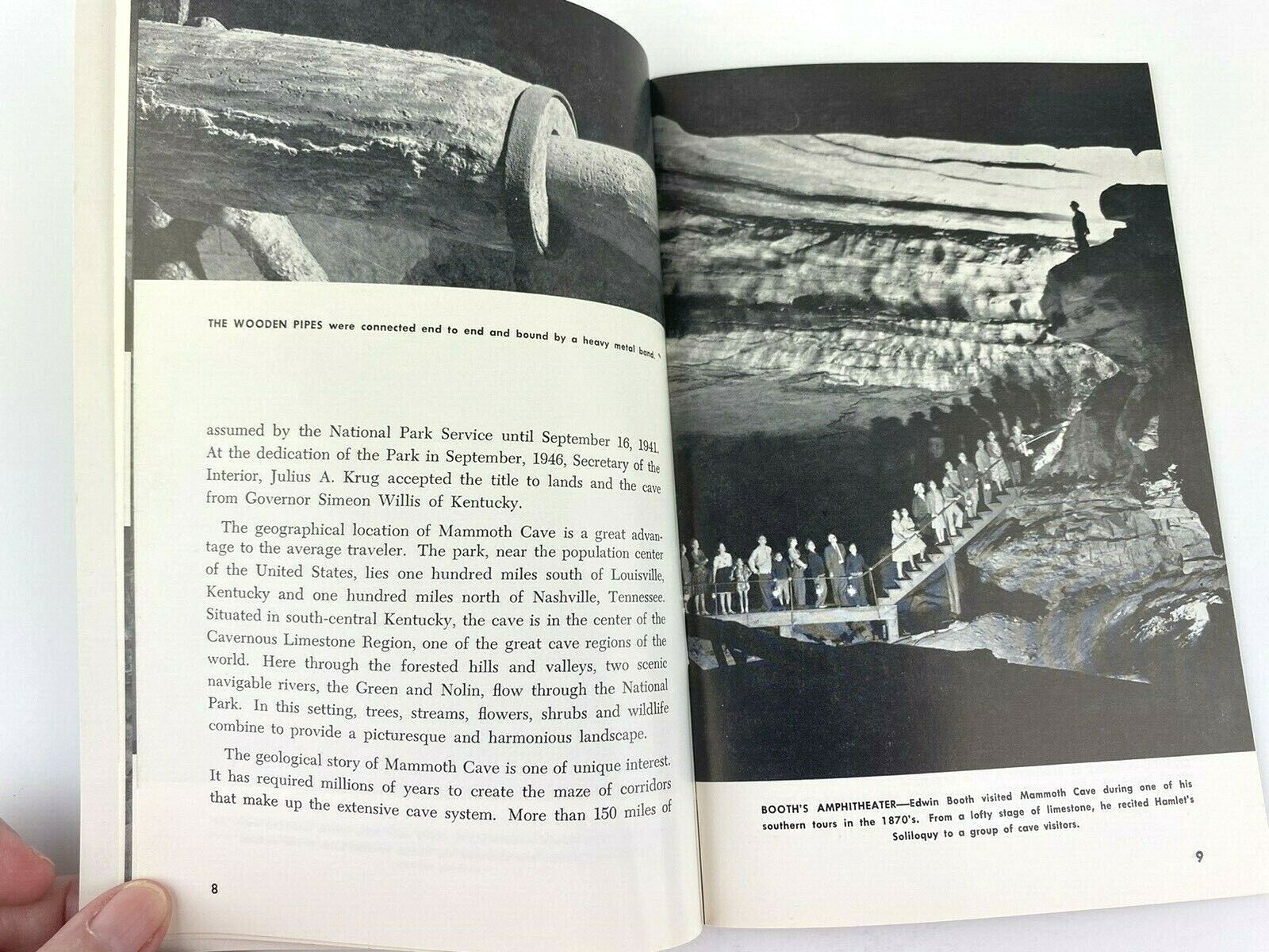 Mammoth Cave National Park Kentucky 1951 A Pictorial Study Booklet Maps Photos