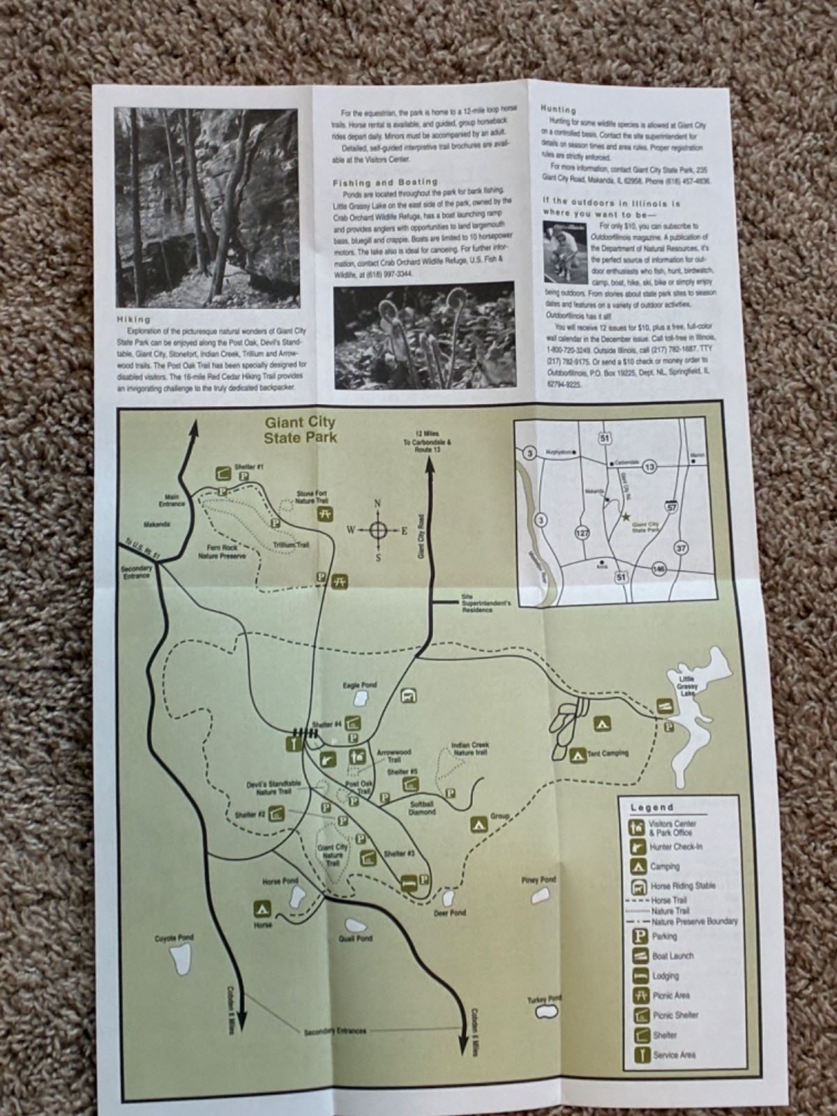 Giant City State Park Illinois DNR, 2003, Travel, Brochure, Guide, Pamphlet