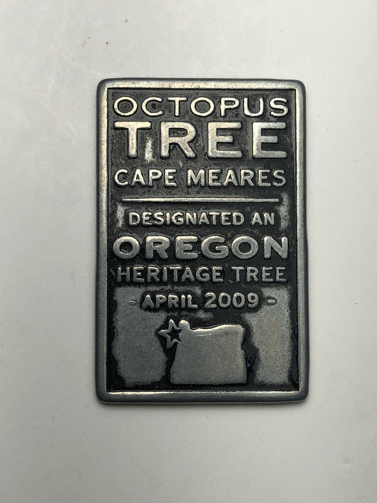 Octopus Tree Cape Mears Oregon Heritage Tree National Park token April 2009