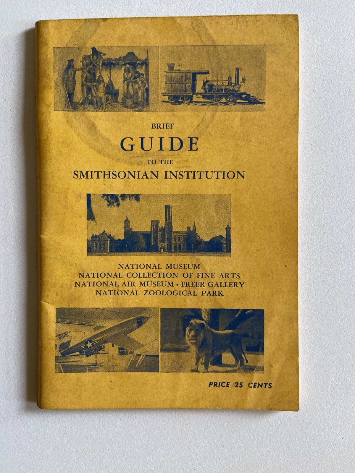 1961 SMITHSONIAN INSTITUTION GUIDE 87 pg maps national air museum Freer GALLERY