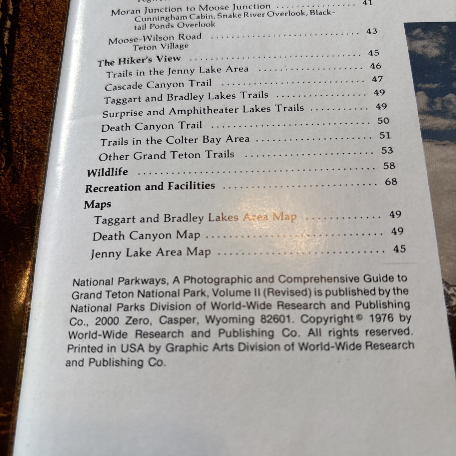 NATIONAL PARKWAYS GRAND TETON Softcover Book Michael Yandell 1976 Photos