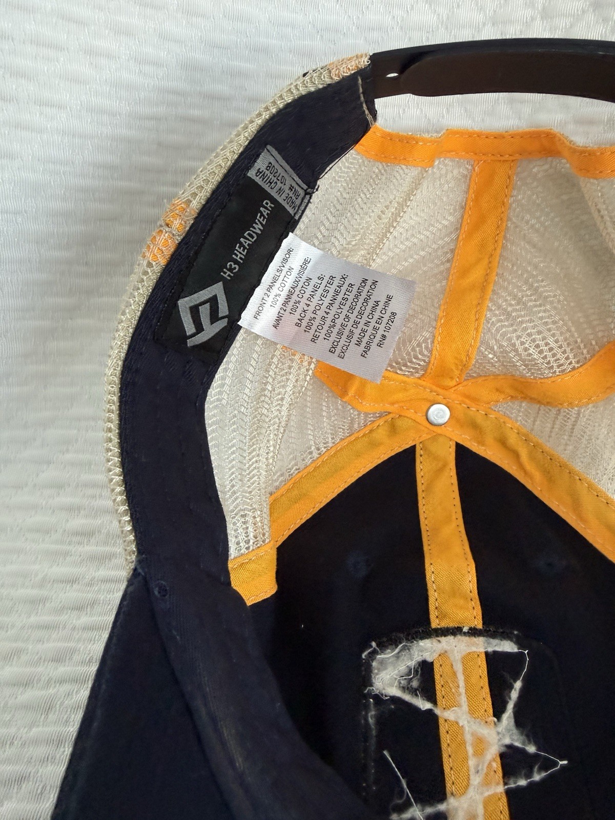 H3 Headwear Grand Canyon Navy & Yellow Trucker Hat Very Good One Size Snap