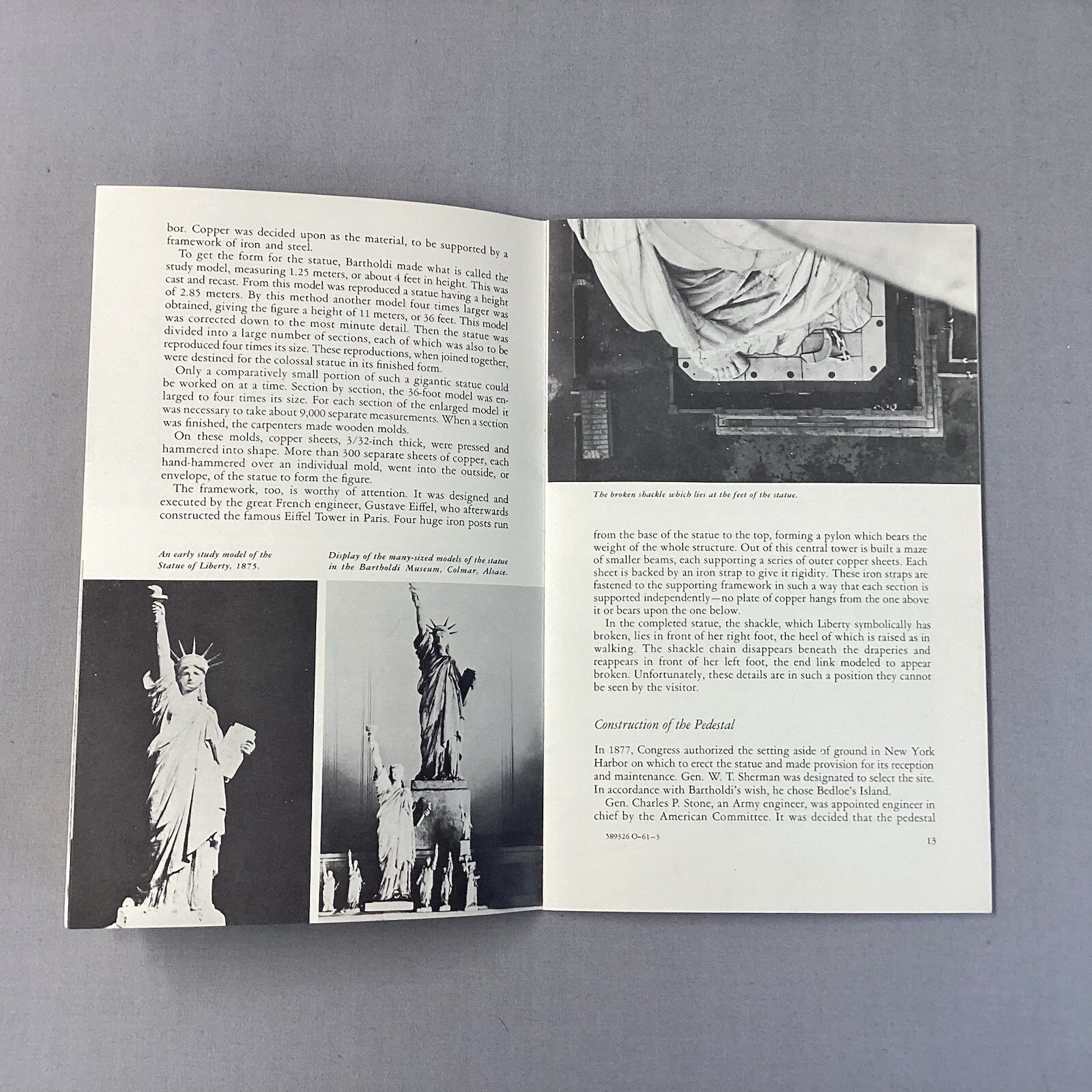 1961 Statue of Liberty National Monument Dept of Interiors Booklet Pamphlet