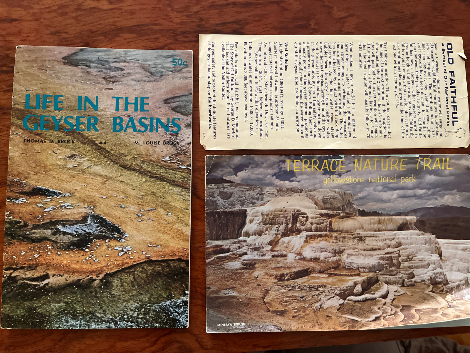 Vtg 1970s Yellowstone Collection Life in the Geyser Basins Old Faithful Mammoth