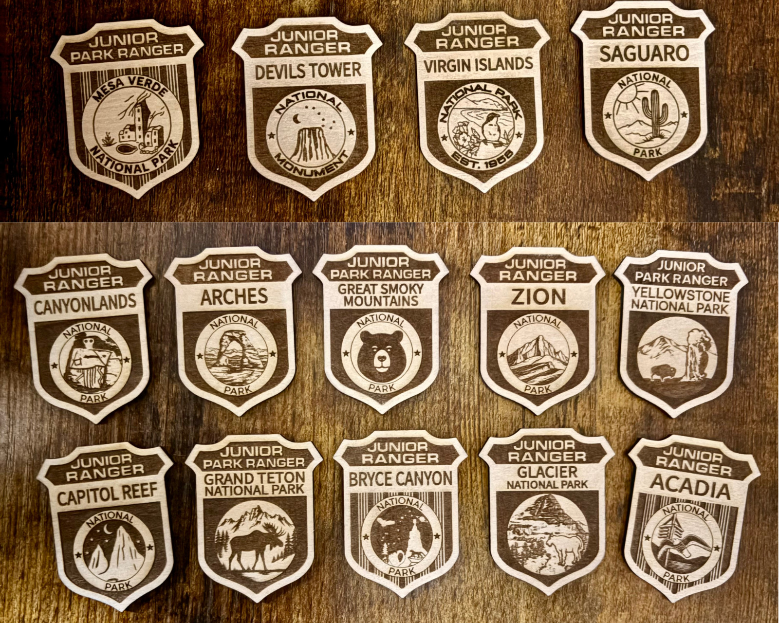 All National Park Service Junior Ranger Badges – Sold Individually