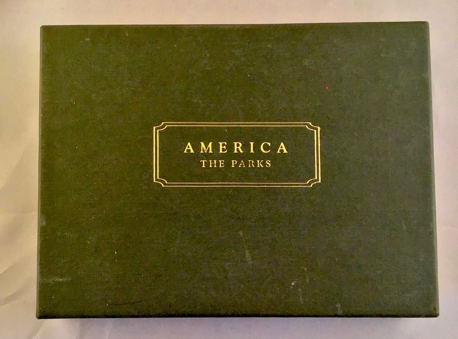 RARE BOOK AMERICA THE PARKS LEATHER BOUND BOXED