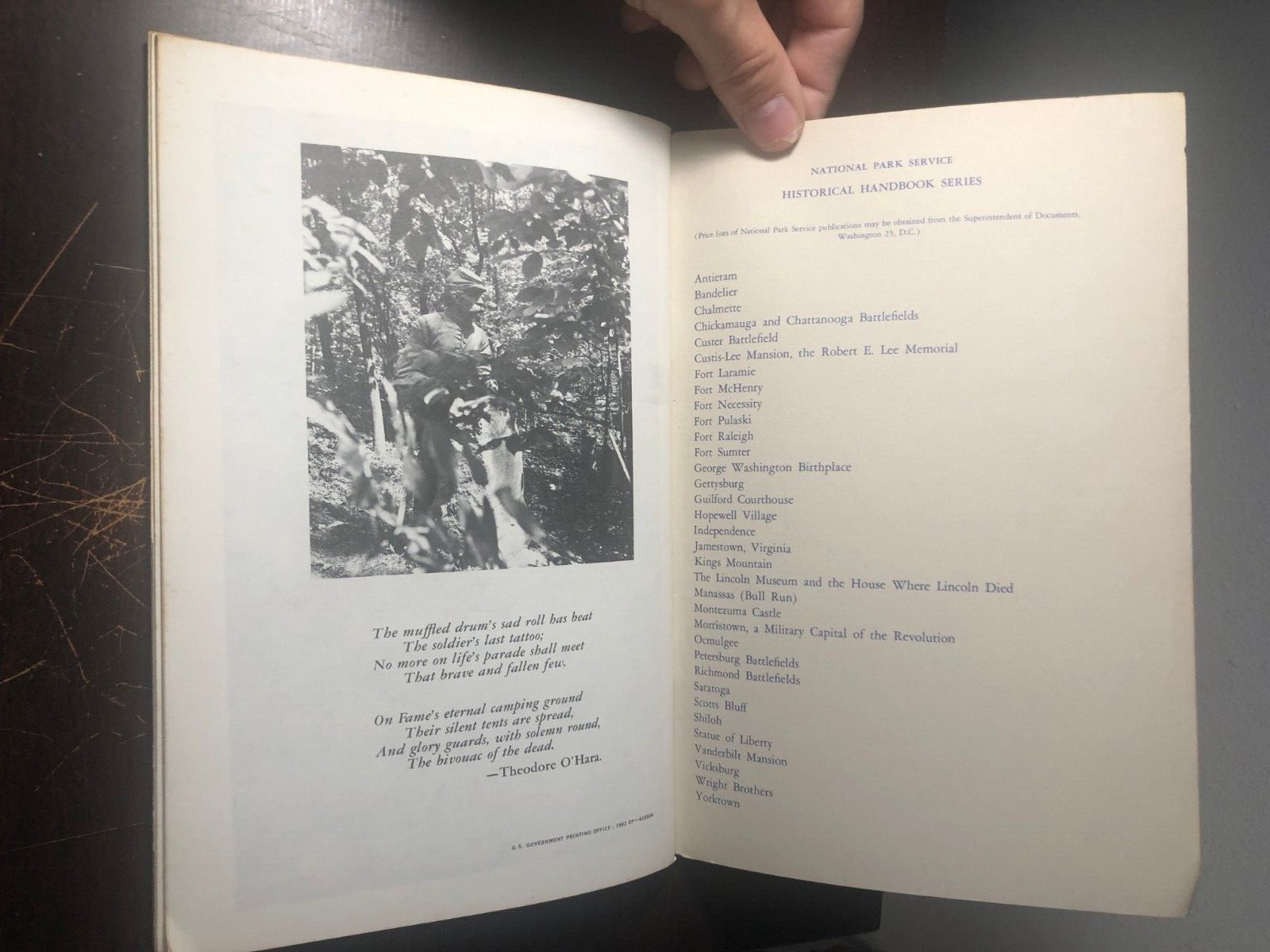VINTAGE Gettysburg National Military Park Booklet / 1962