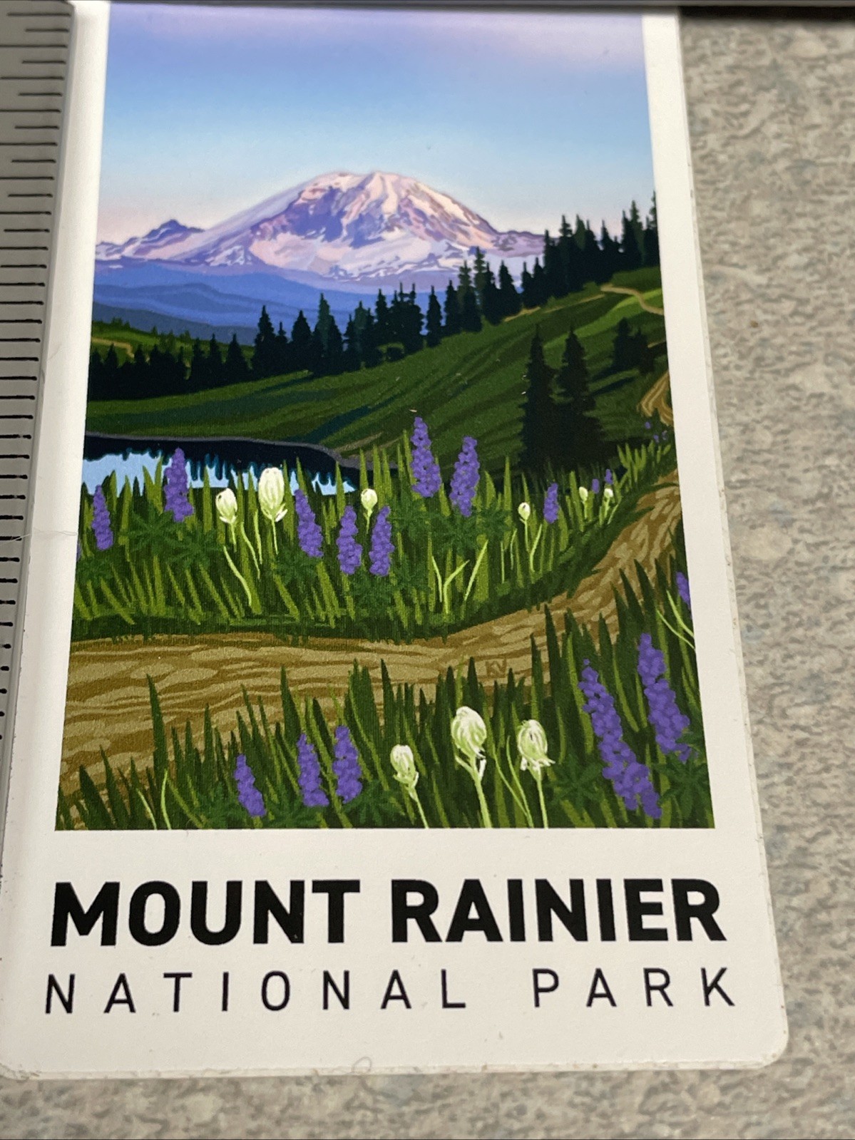 Decal – Mount Rainier National Park- 2×3 Inch – Outdoor Approved