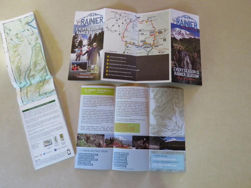 Mount RAINIER ~ NATIONAL GEOGRAPHIC Map WASHINGTON Trails Illustrated + Tours