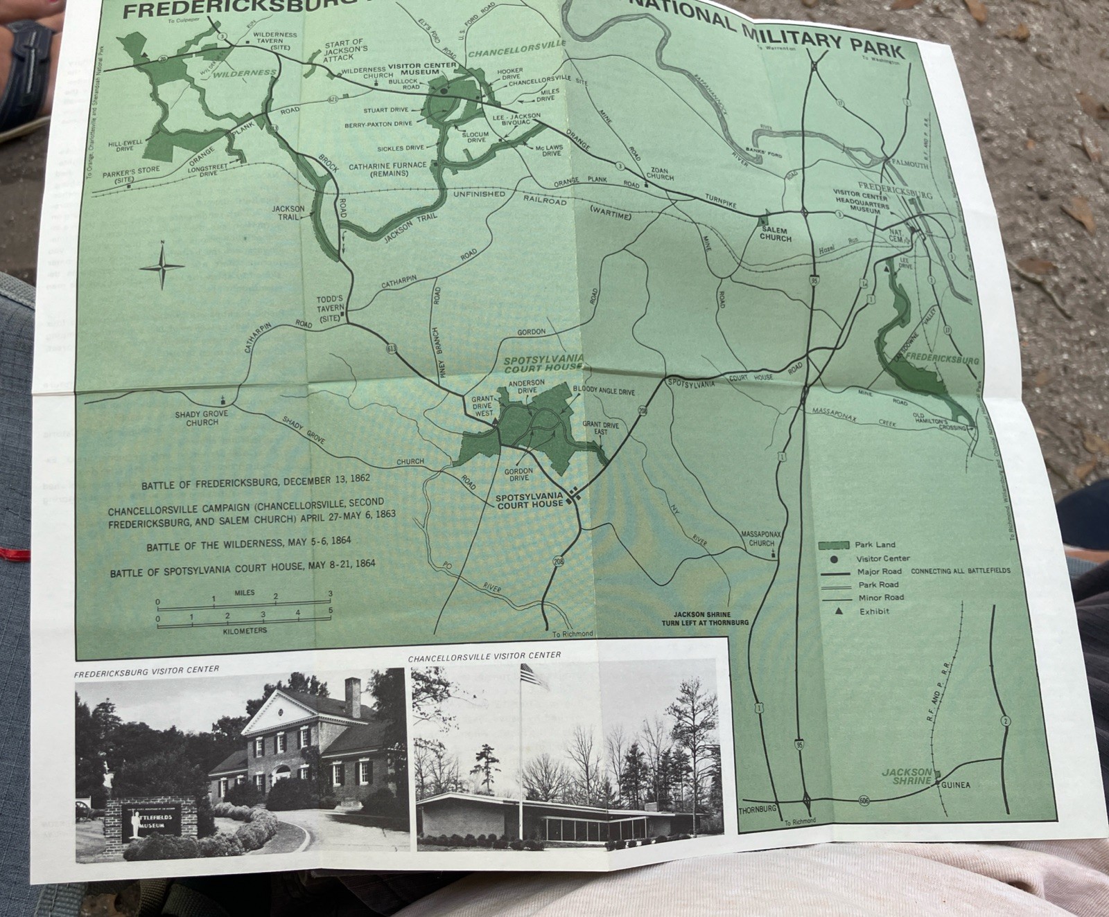 NPS Brochure Fredericksburg /Spotsylvania National Park Guide 1974 Brochure