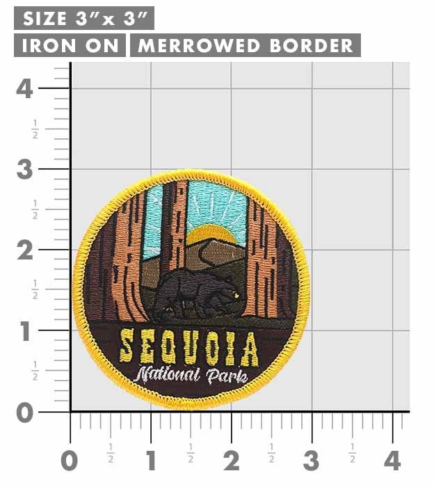 Sequoia National park Patch Iron-On Applique Souvenir Gift