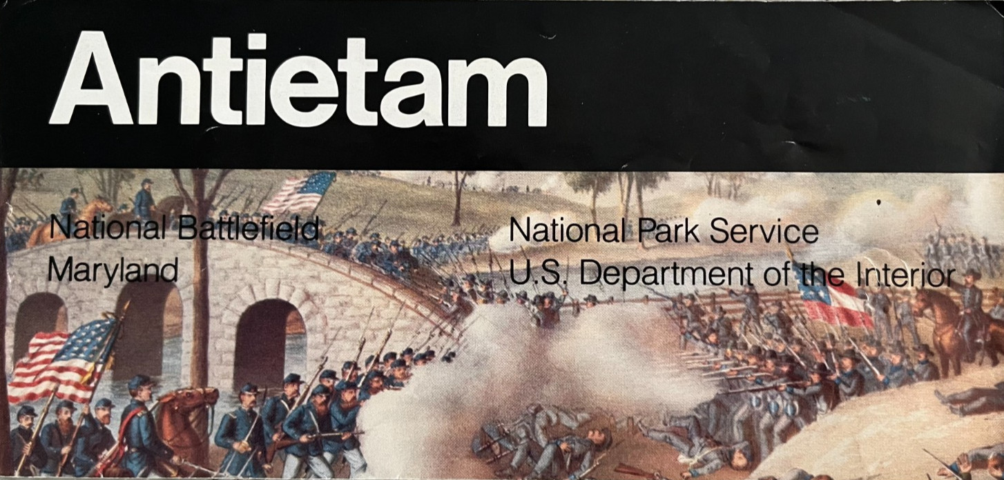 Vintage 1992 ANTIETAM BATTLEFIELD NATIONAL PARK SERVICE UNIGRID BROCHURE/MAP