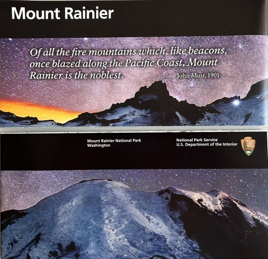 New MOUNT RAINIER NP – Washington NATIONAL PARK SERVICE UNIGRID BROCHURE/MAP