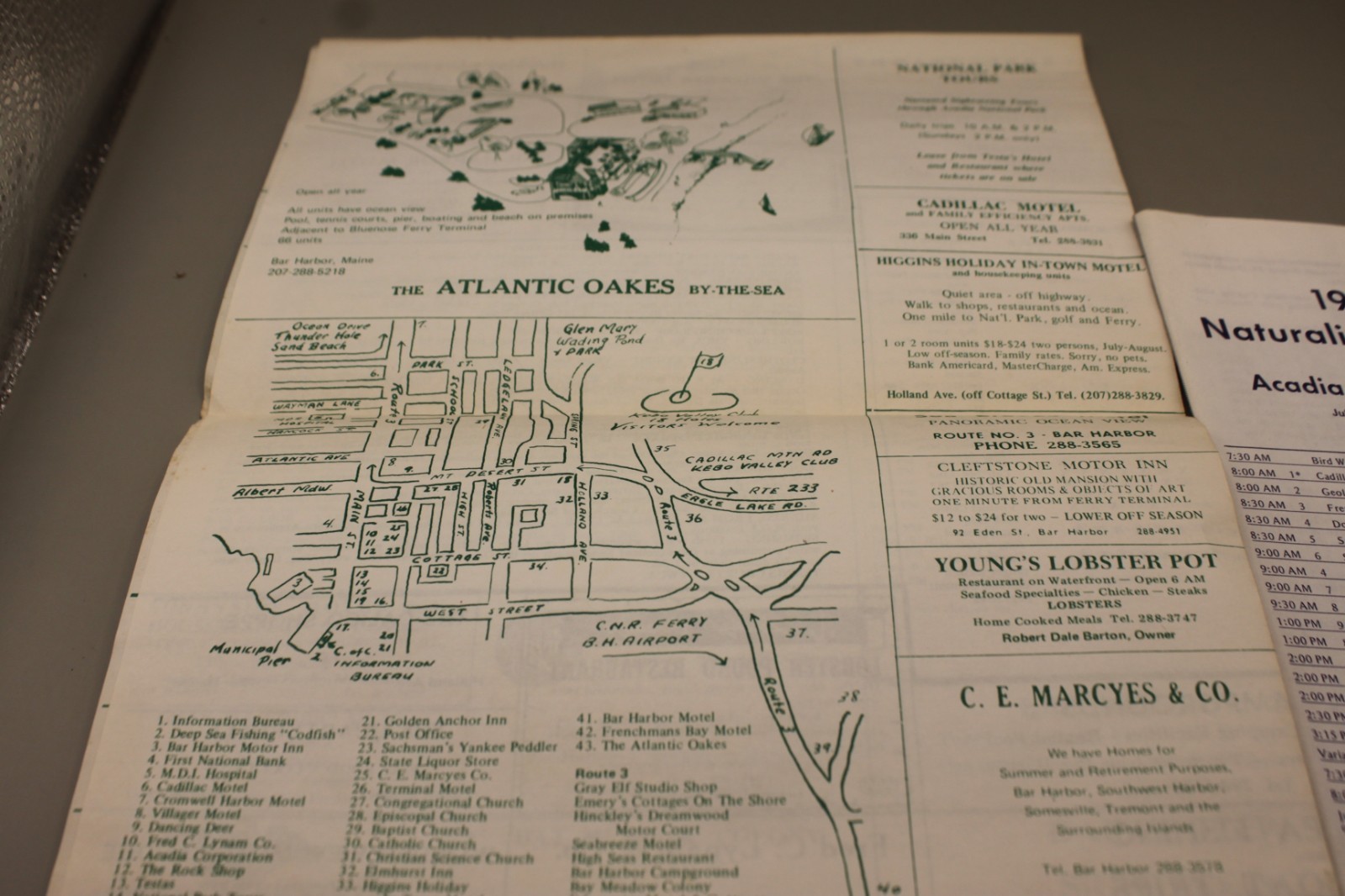 Acadia National Park Travel Brochures 1975
