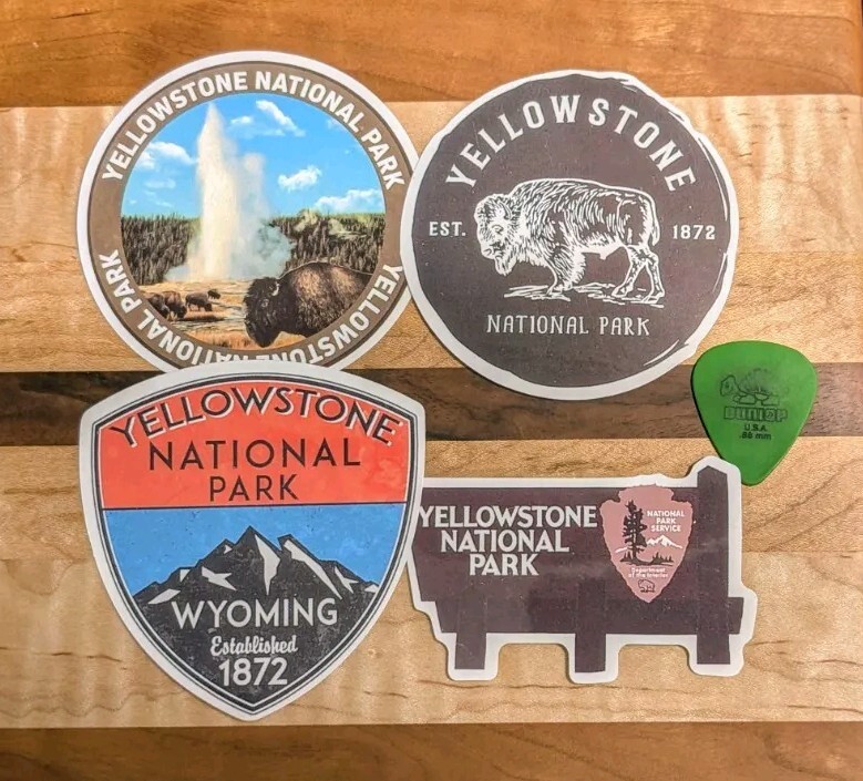 Set Of Four 3″ Yellowstone Sticker Decal