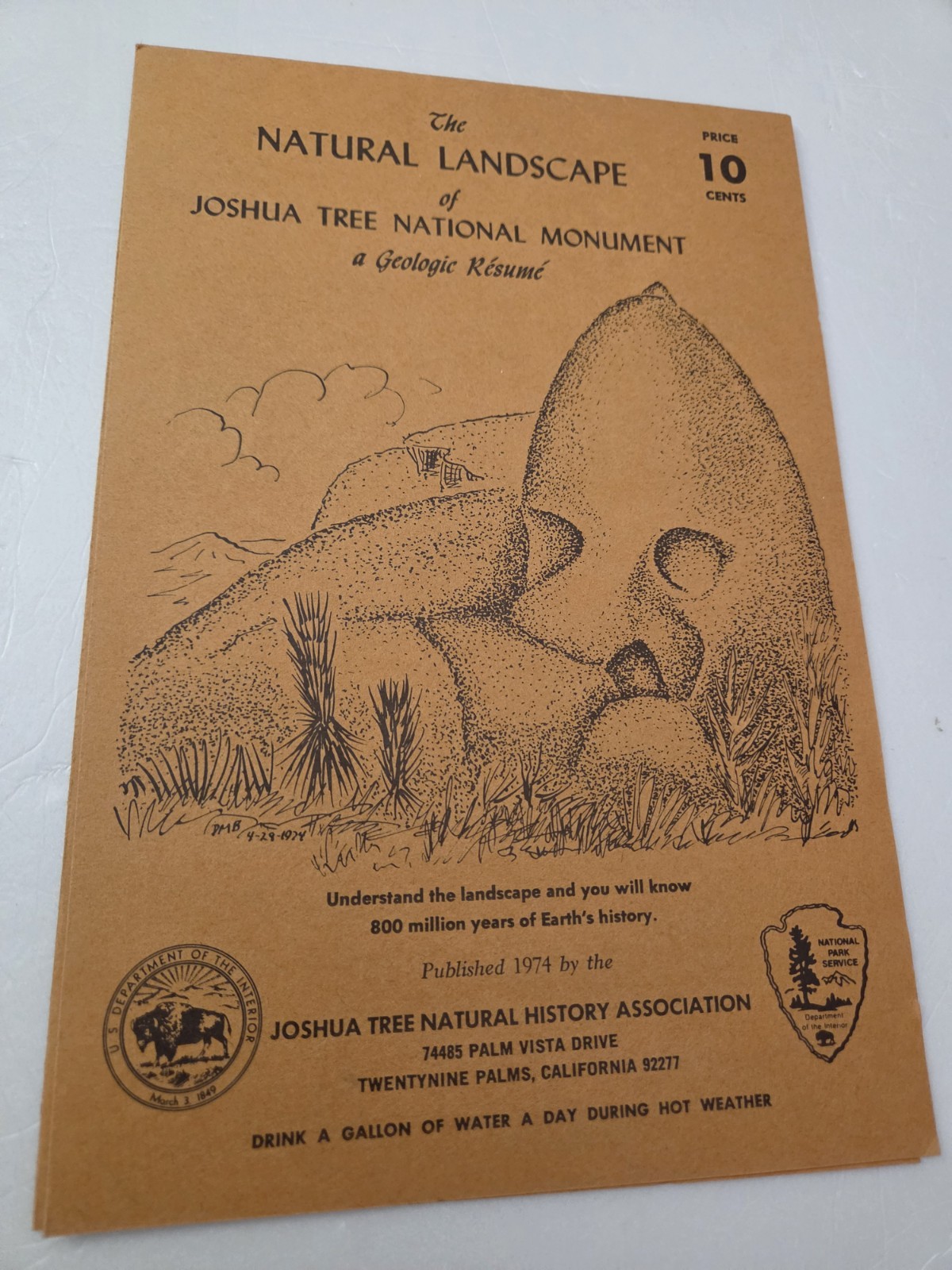 1974 Joshua Tree: The Natural Landscape Of Joshua Tree National Monument