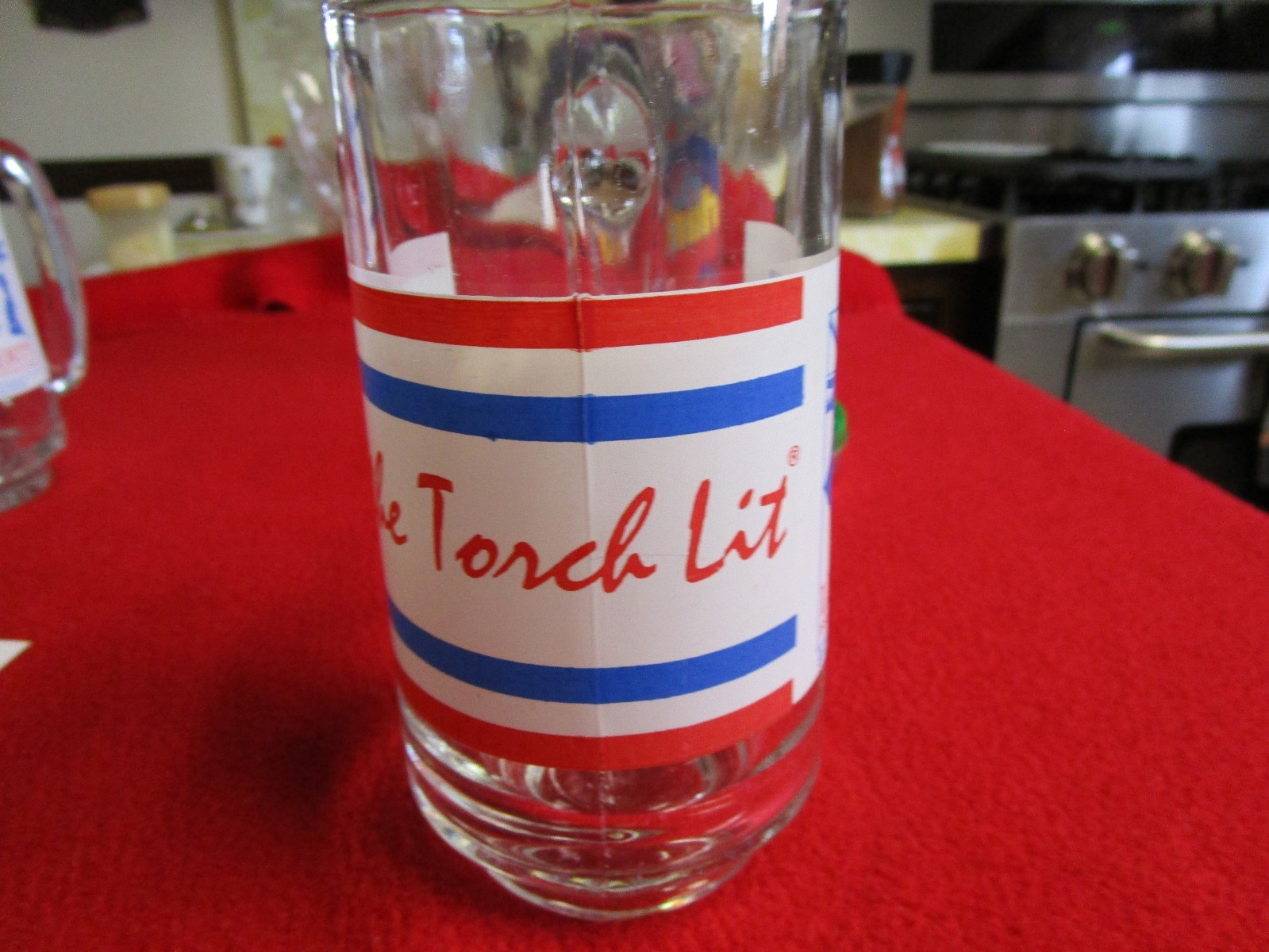 1986 Centennial 1886-1986 STATUE OF LIBERTY “Keep The Torch Lit” 5.5″ Glass Mug