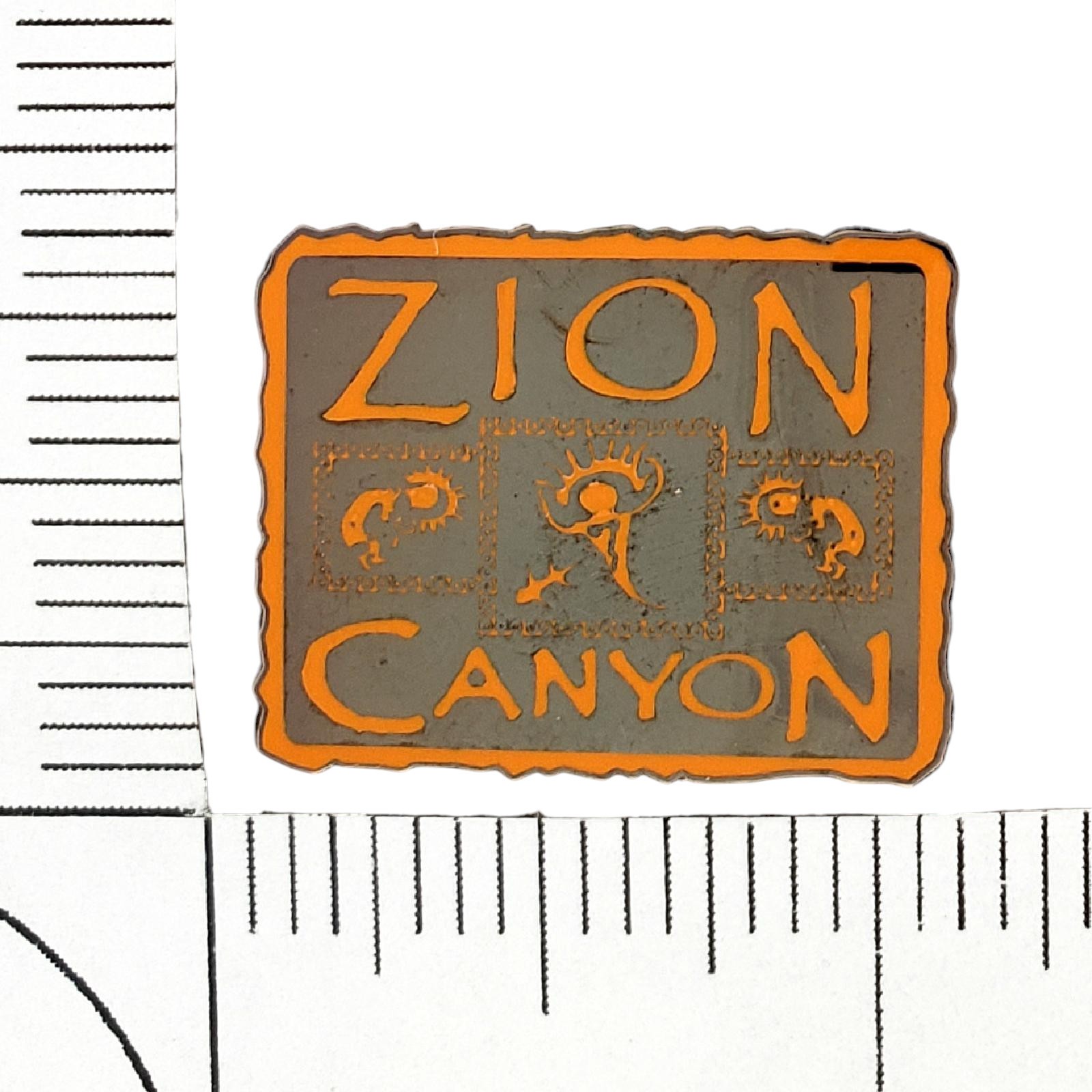 Zion Canyon Lapel Pin Utah National Park Southwest Kokopelli Style Vintage