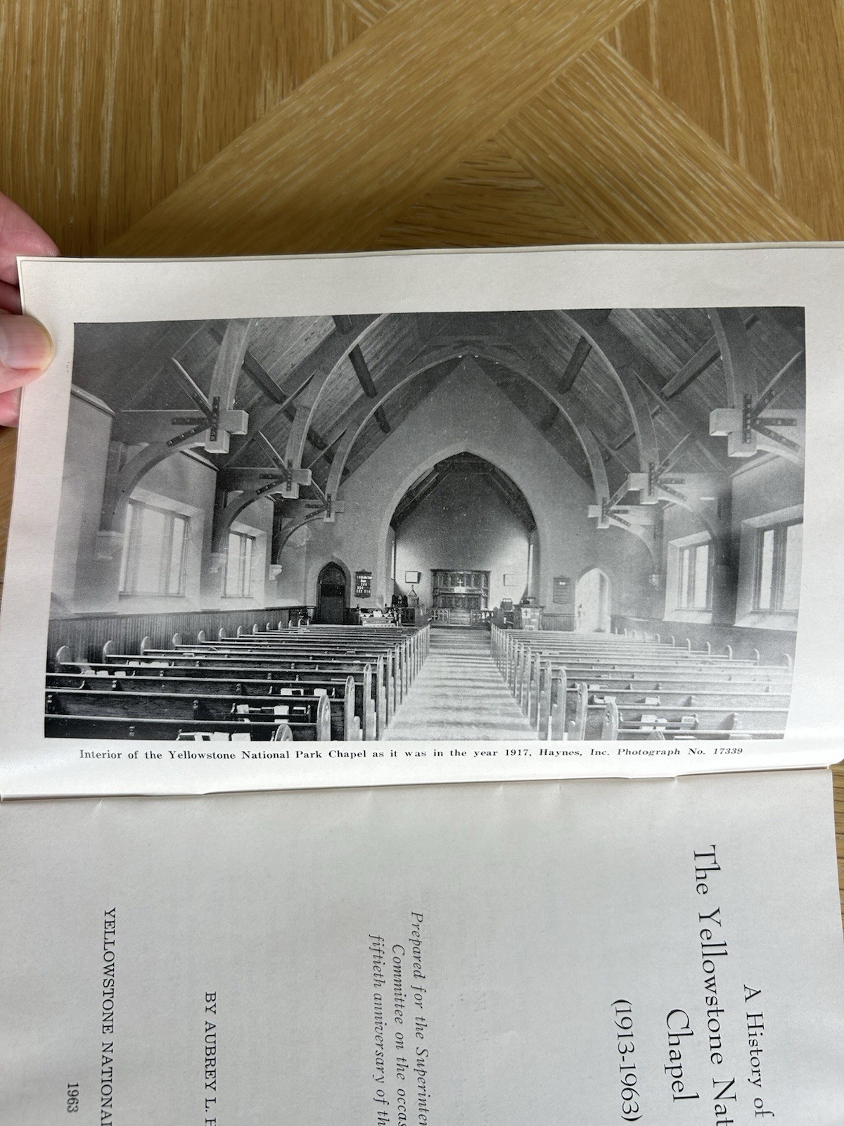 A History of Yellowstone Park Chapel Vintage 1963 by Aubrey Haines
