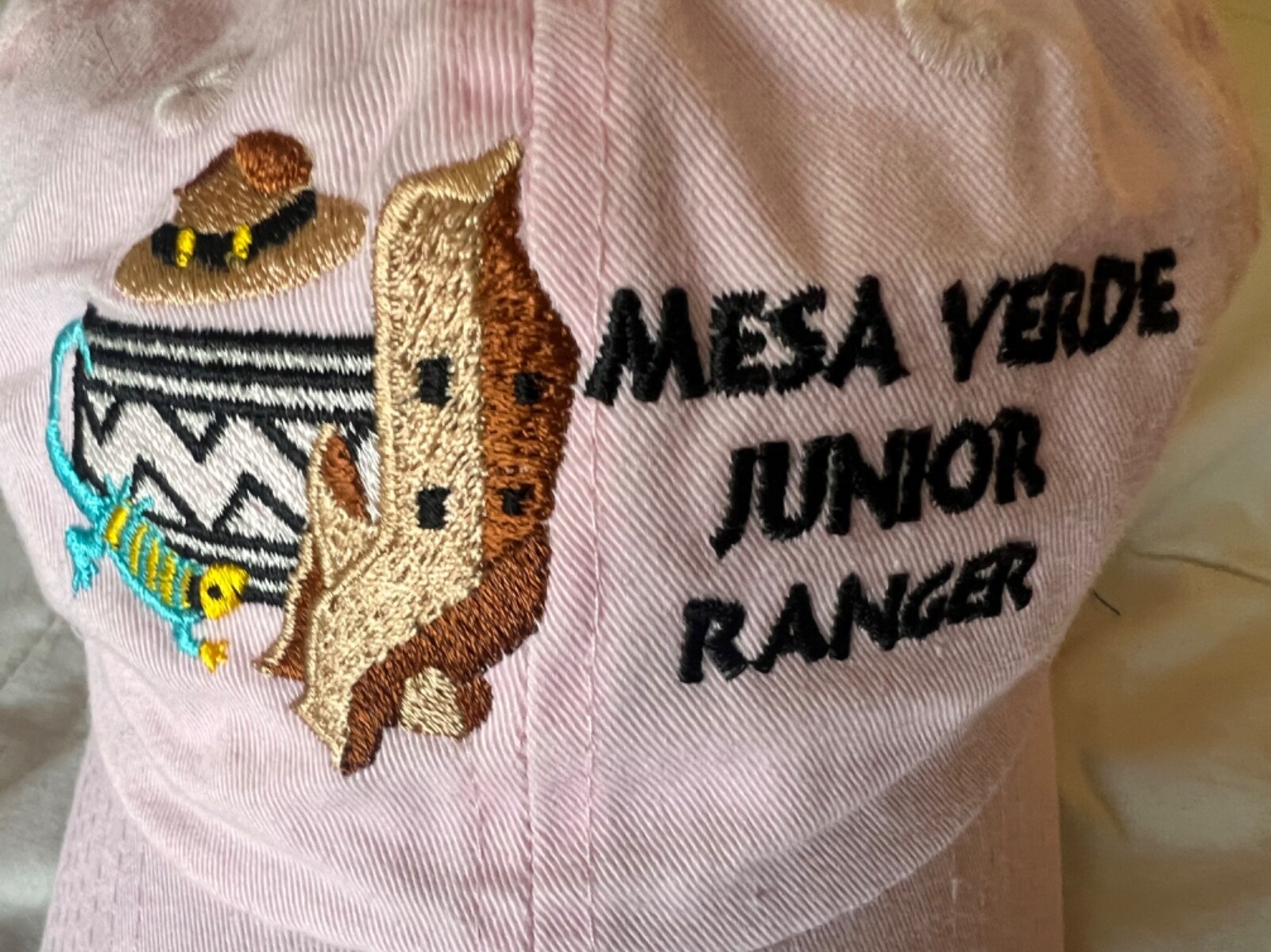 Mesa Verde National Park Junior Ranger Baseball Hat Cap youth size Colorado pink