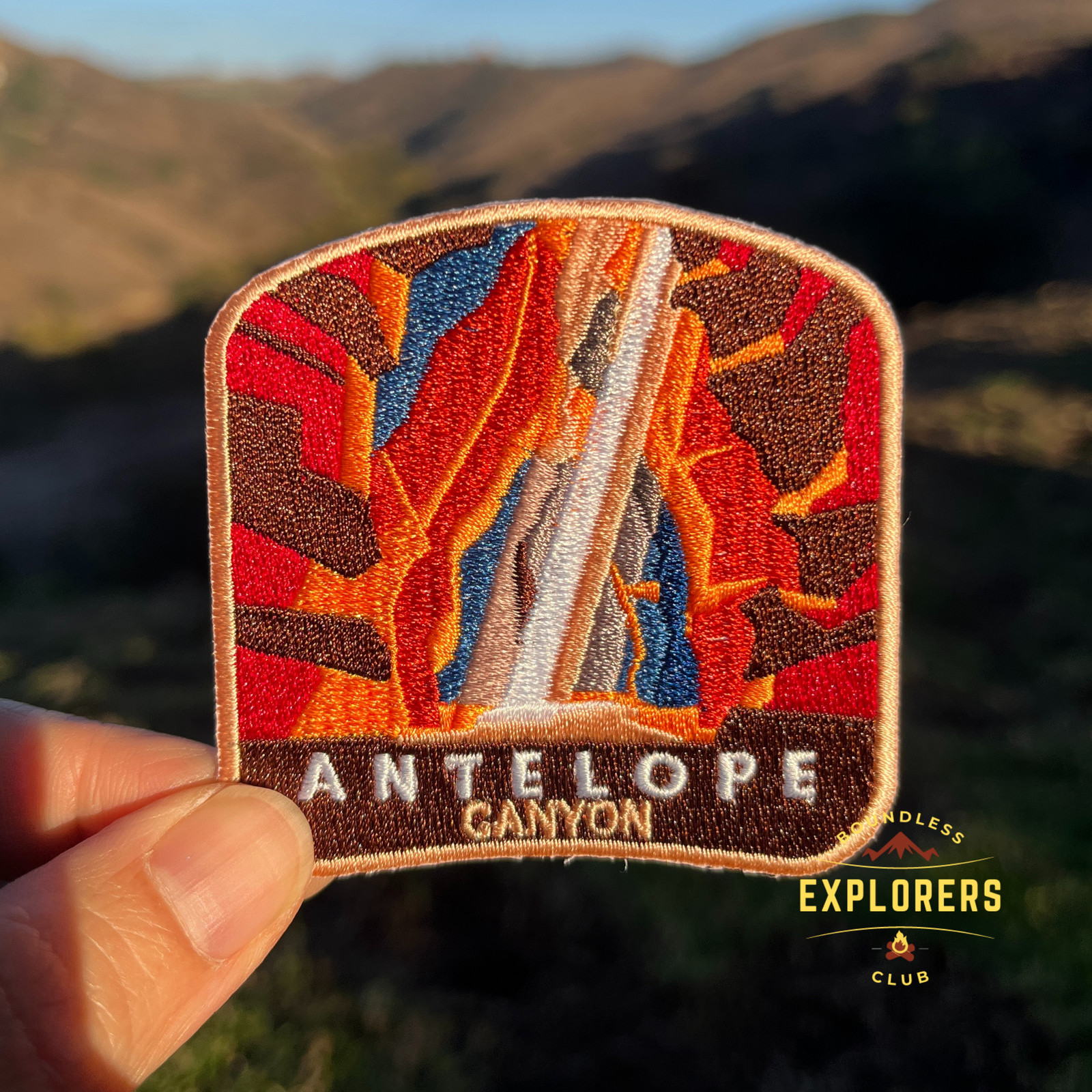 Antelope Canyon Patch: 2.75-Inch Iron-On Embroidered Badge