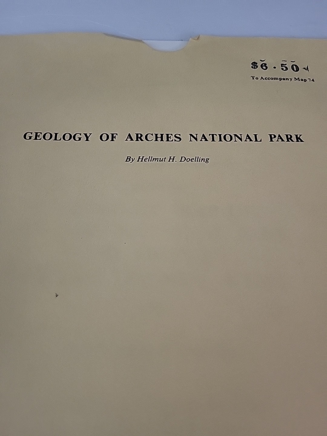 1985 Geology Of Arches National Park Utah Geological And Mineral Survey