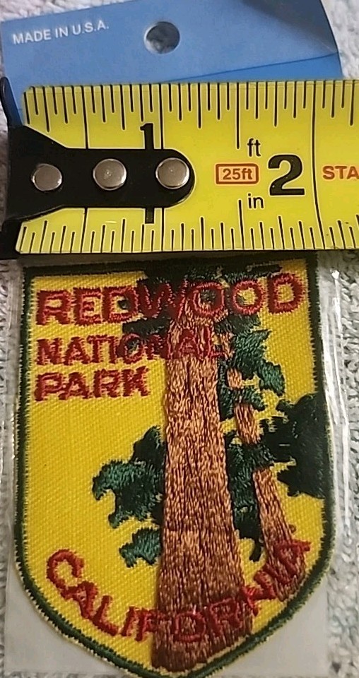 Vtg NiP Voyager California Redwood National Park Patch Souvenir Made In USA