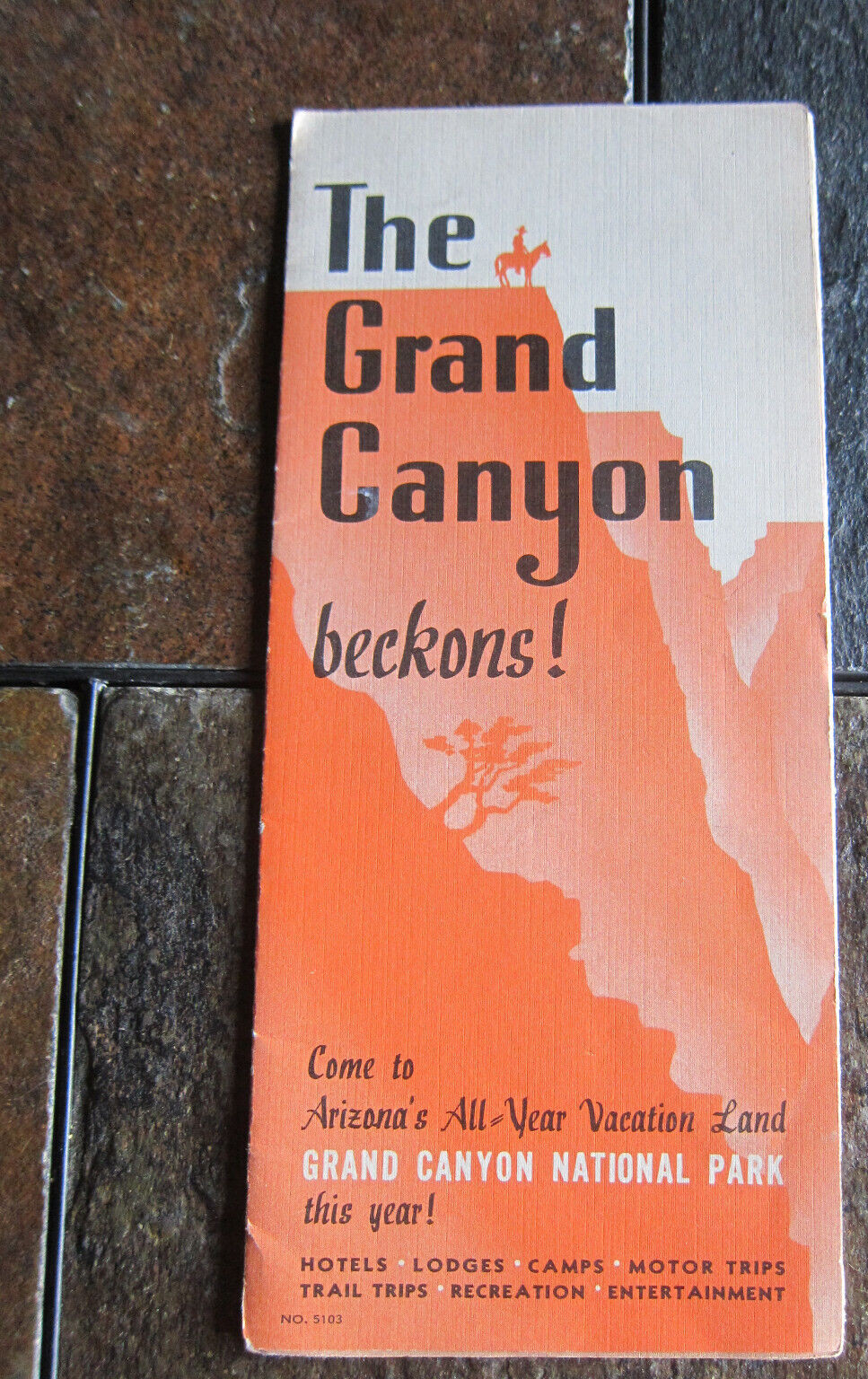 Vintage Brochure GRAND CANYON National Park Arizona Fred Harvey