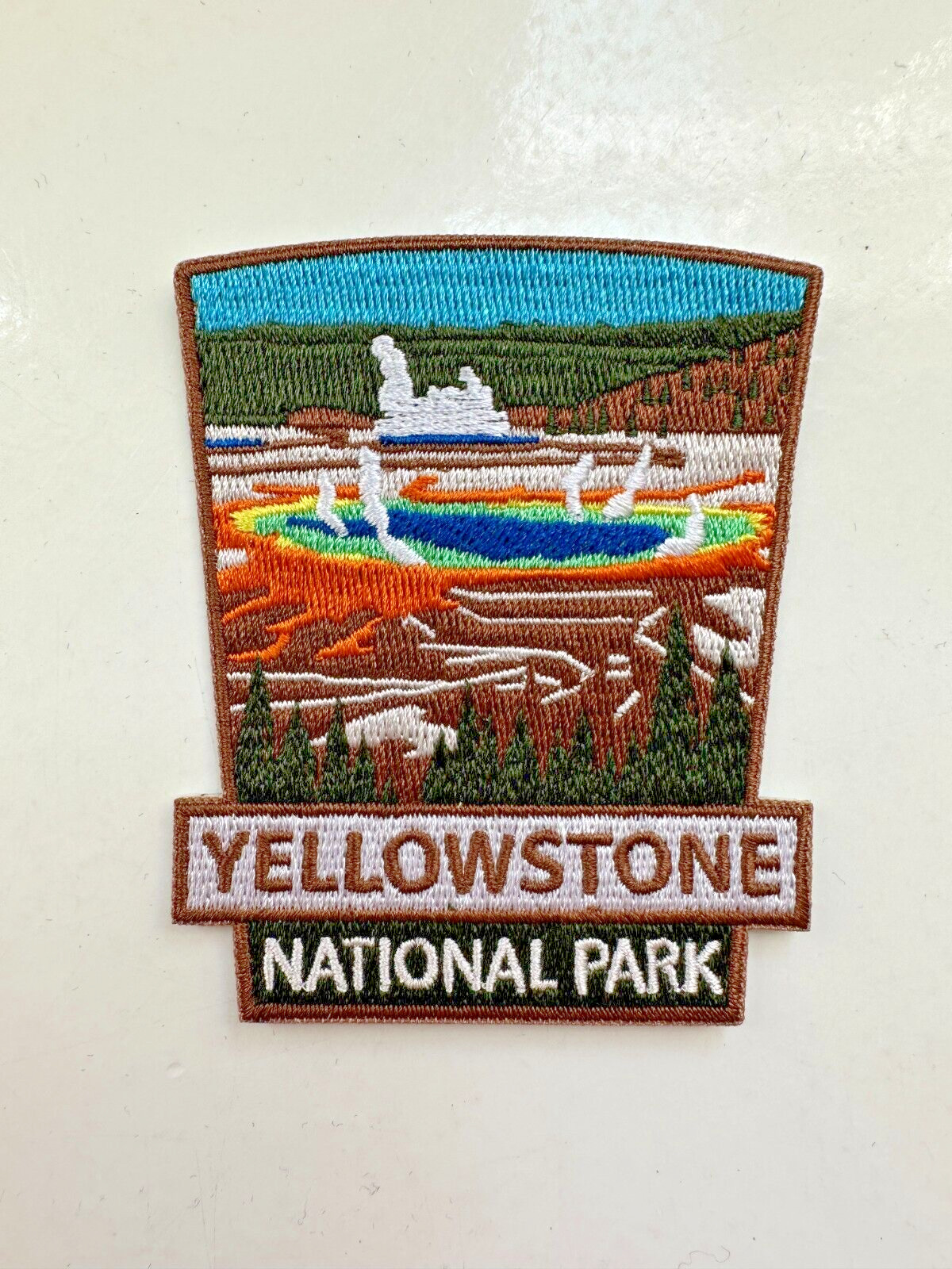 Yellowstone National Park Iron On Patch Geyser 2.5″x3″ Embroidered Colorful NEW