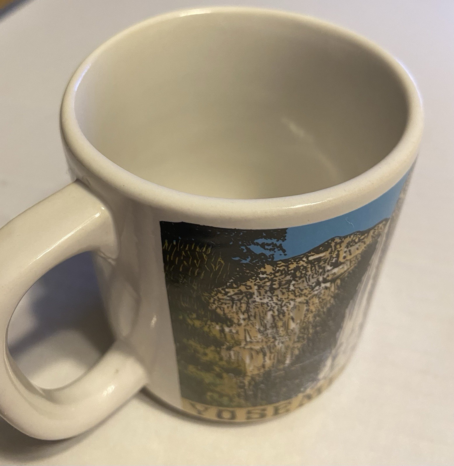 VTG Yosemite National Park California Waterfall Coffee Tea Cup Ceramic Mug 8oz