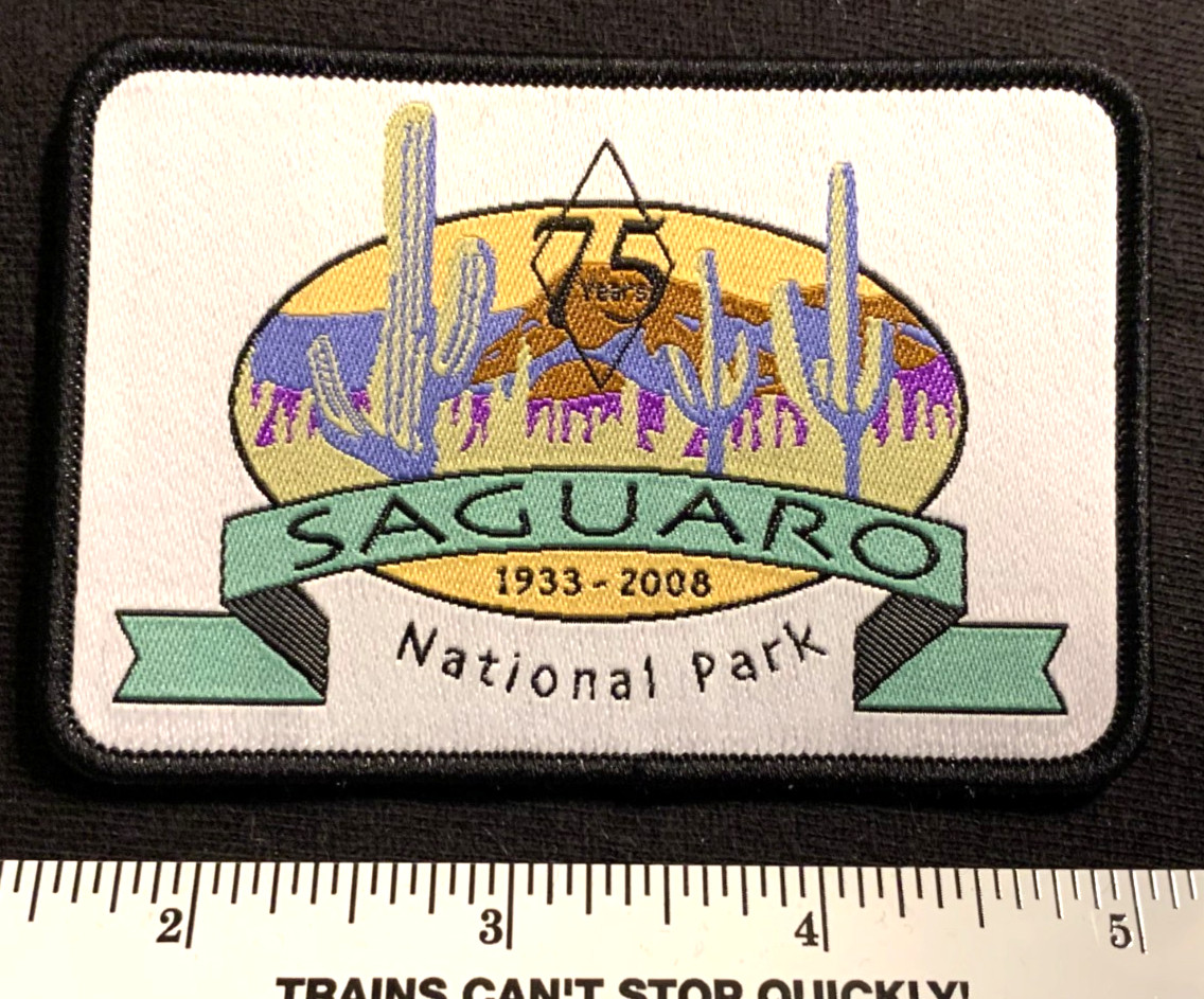 SAGUARO NATIONAL PARK 75 YEARS 1933-2008 Embroidered IRON-ON Patch
