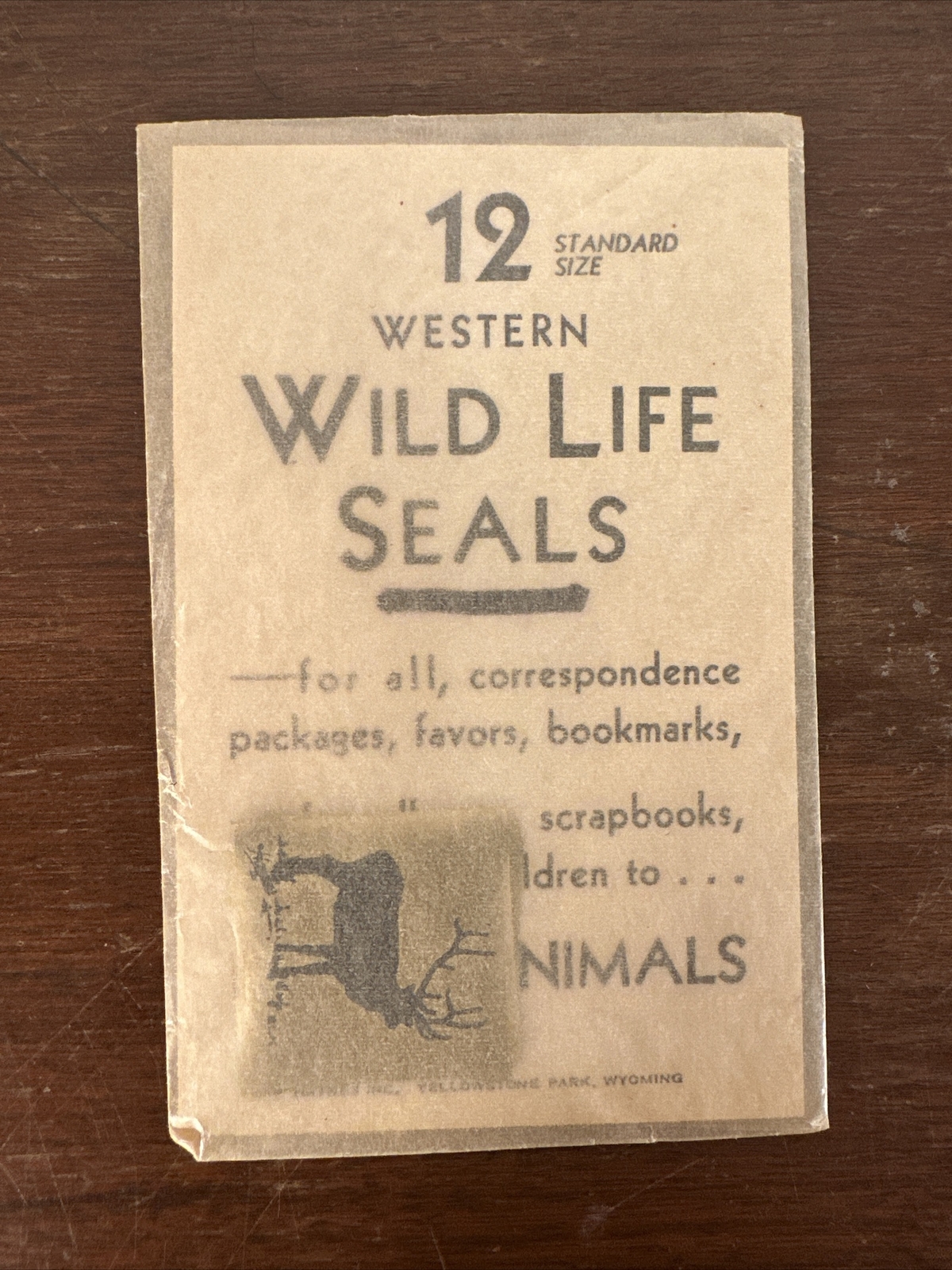 Haynes Inc Yellowstone Park 12 Standard Western Wildlife Seals Unopened Unused