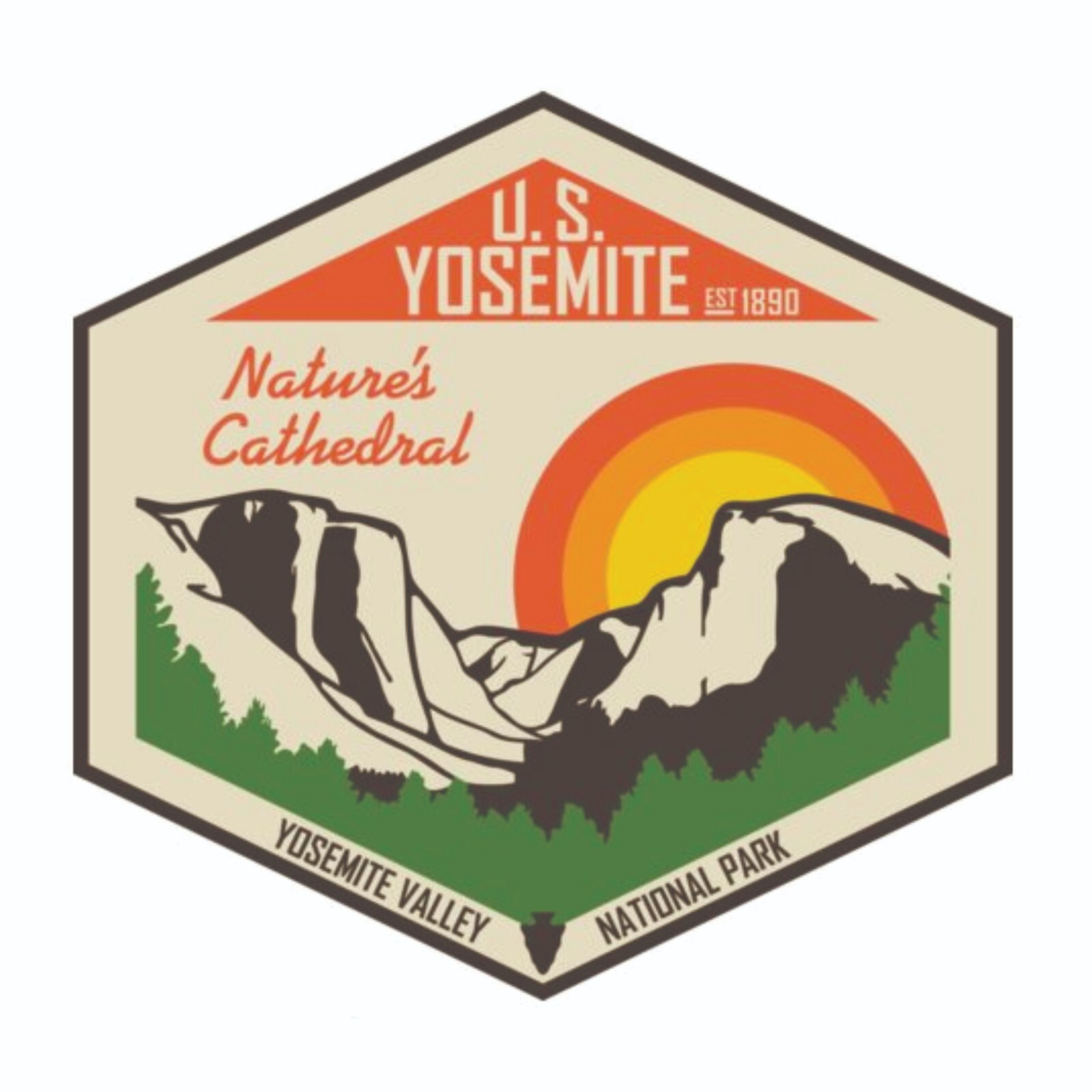 Yosemite National Park Sticker California National Park Decal