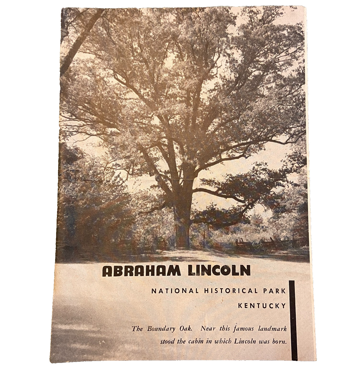 Vintage 1951 Abraham Lincoln National Historical Park Kentucky Program Guide Sou