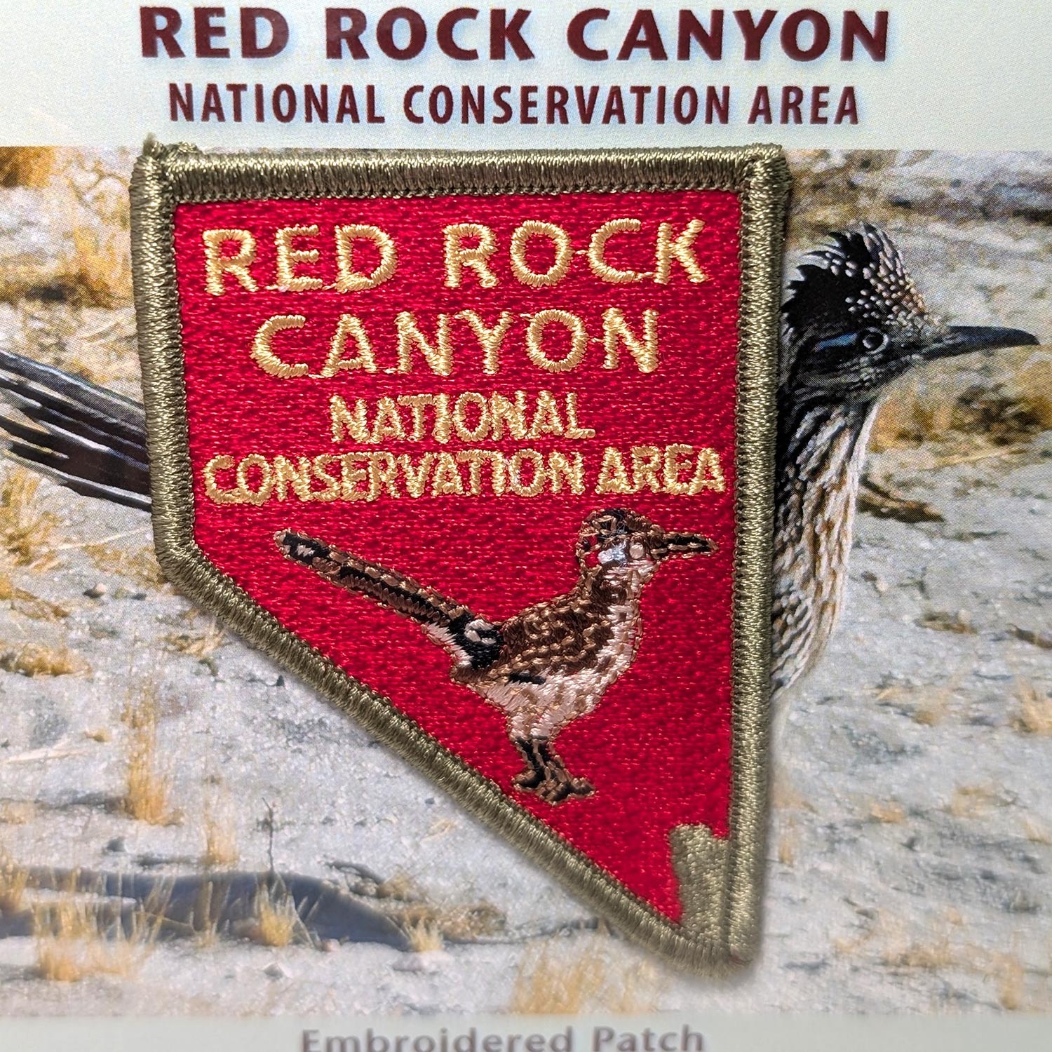 Red Rock Canyon Las Vegas Nevada State Road Runner Embroidered Patch Souvenir