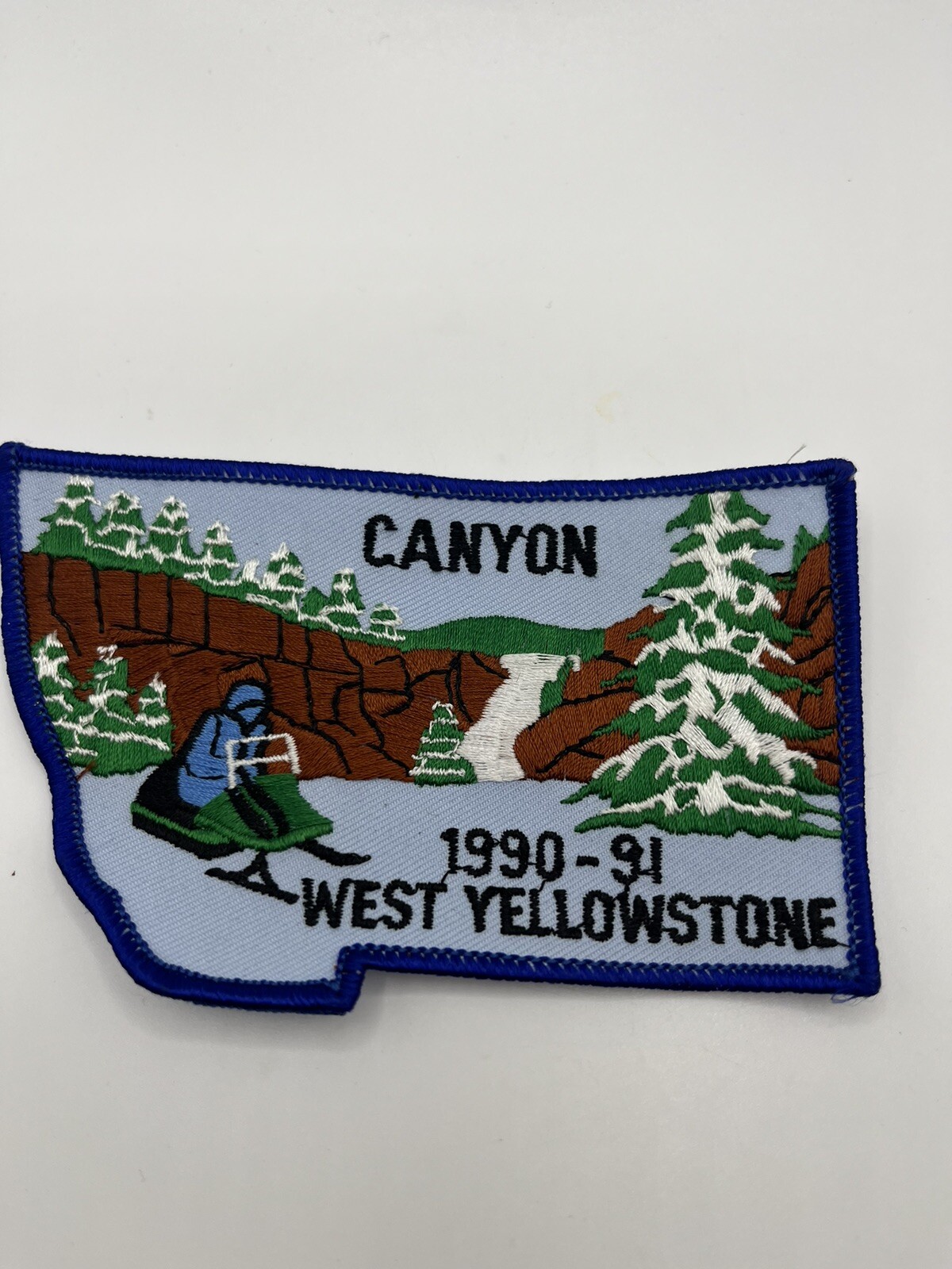 Canyon West Yellowstone Embroidered Patch, Montana 1990-91 COLLECTOR PATCH