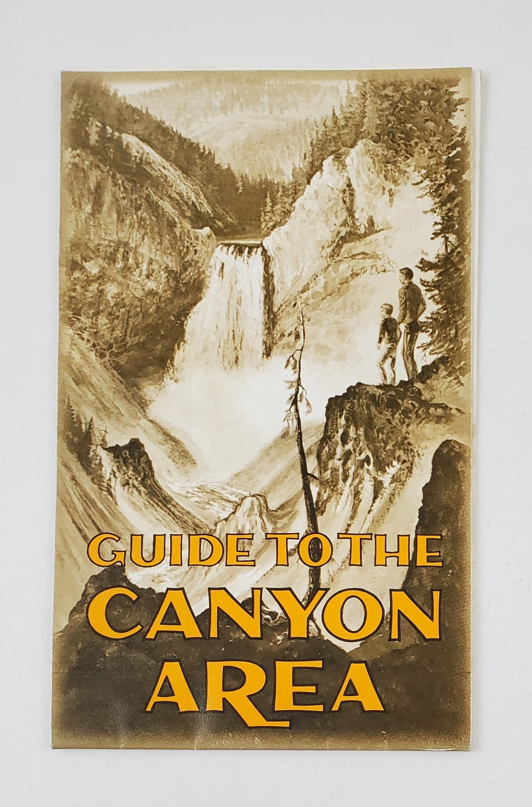 1967 Yellowstone Park Grand Canyon Falls Trail Map Vintage Travel Brochure