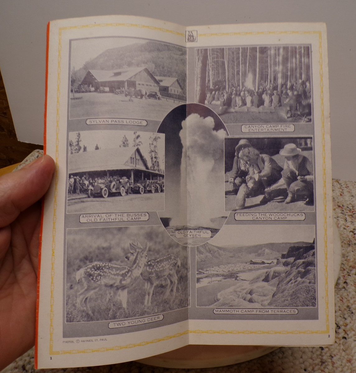 1925 Yellowstone Park Camps Brochure Haynes Photos Planned Tours-Railroad-Auto