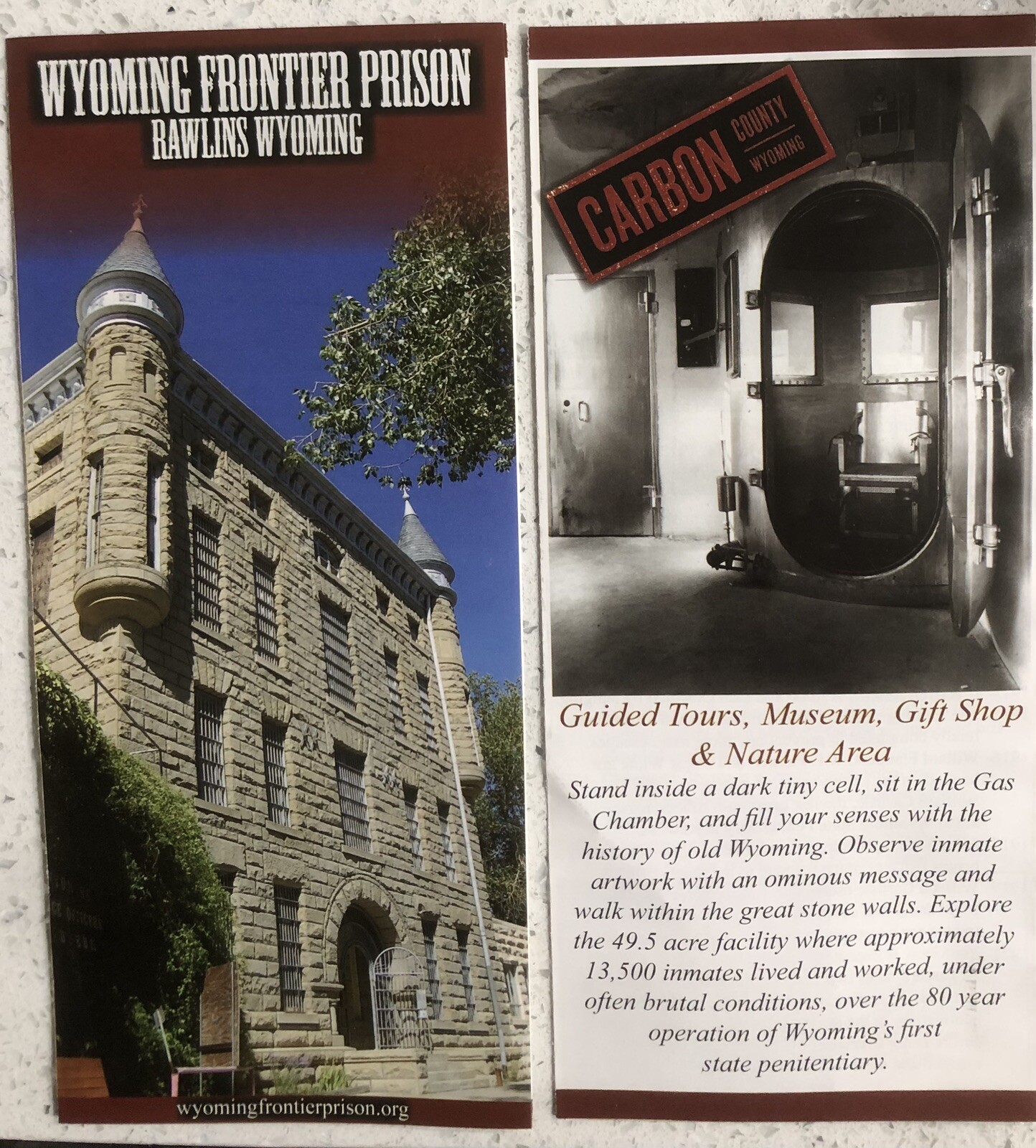 Wyoming Frontier Prison- Map & History- NP Brochure Map NPS Guide 2023