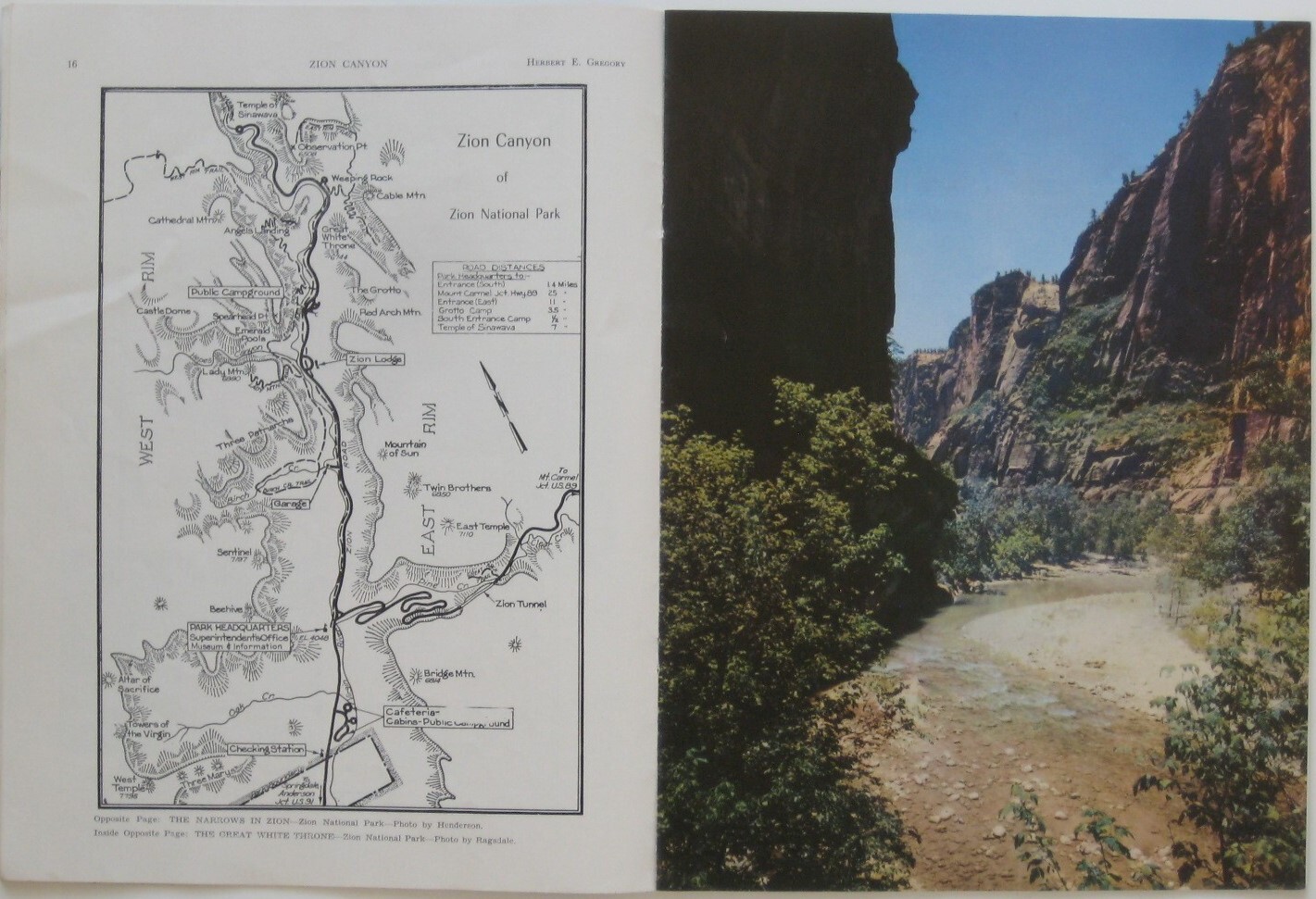 Geology & Geography of ZION & BRYCE CANYON NATIONAL PARKS 1956 Map Booklet Utah